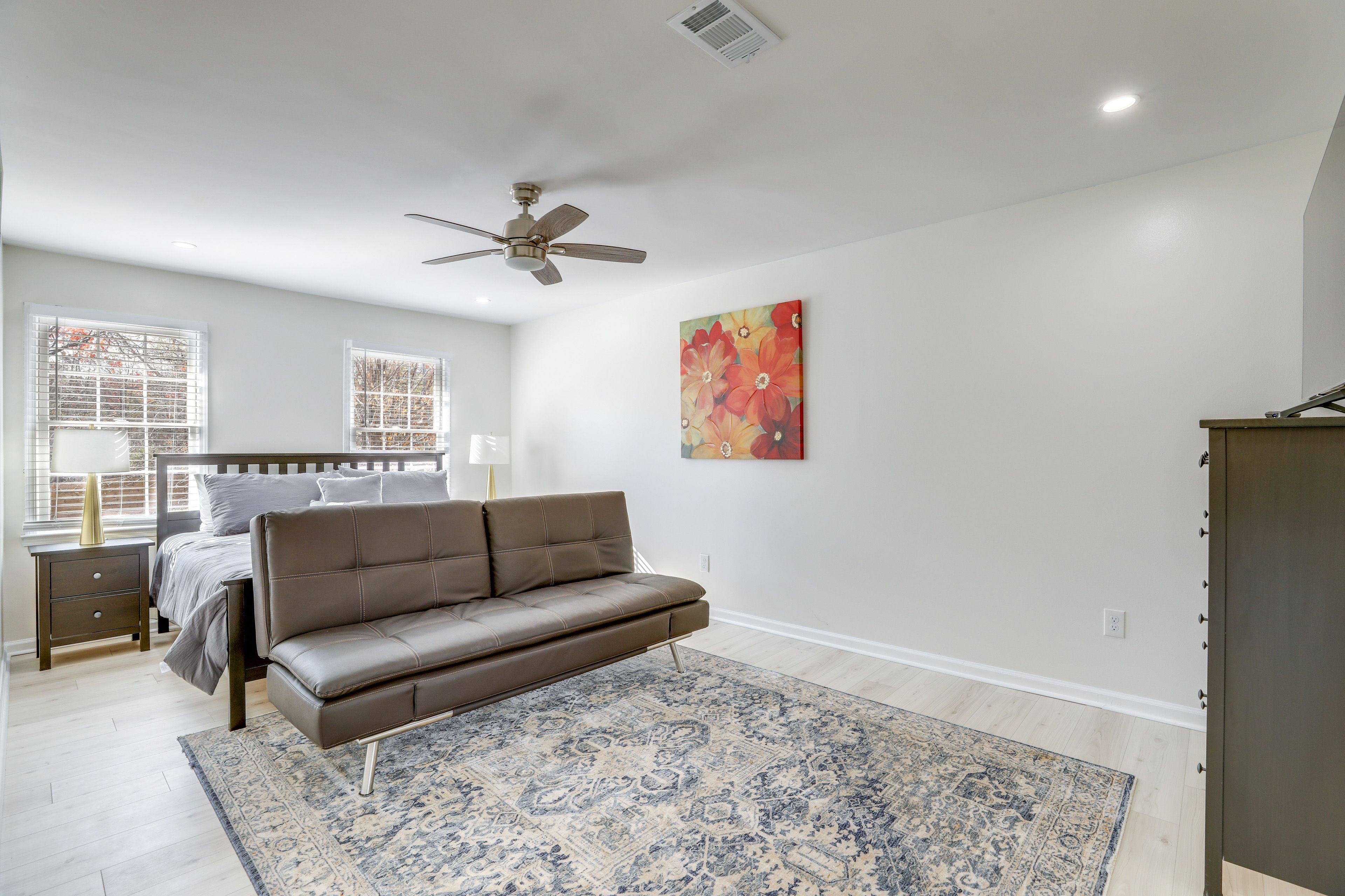Bedroom 1 | 2nd Floor | King Bed | Full Futon | Smart TV