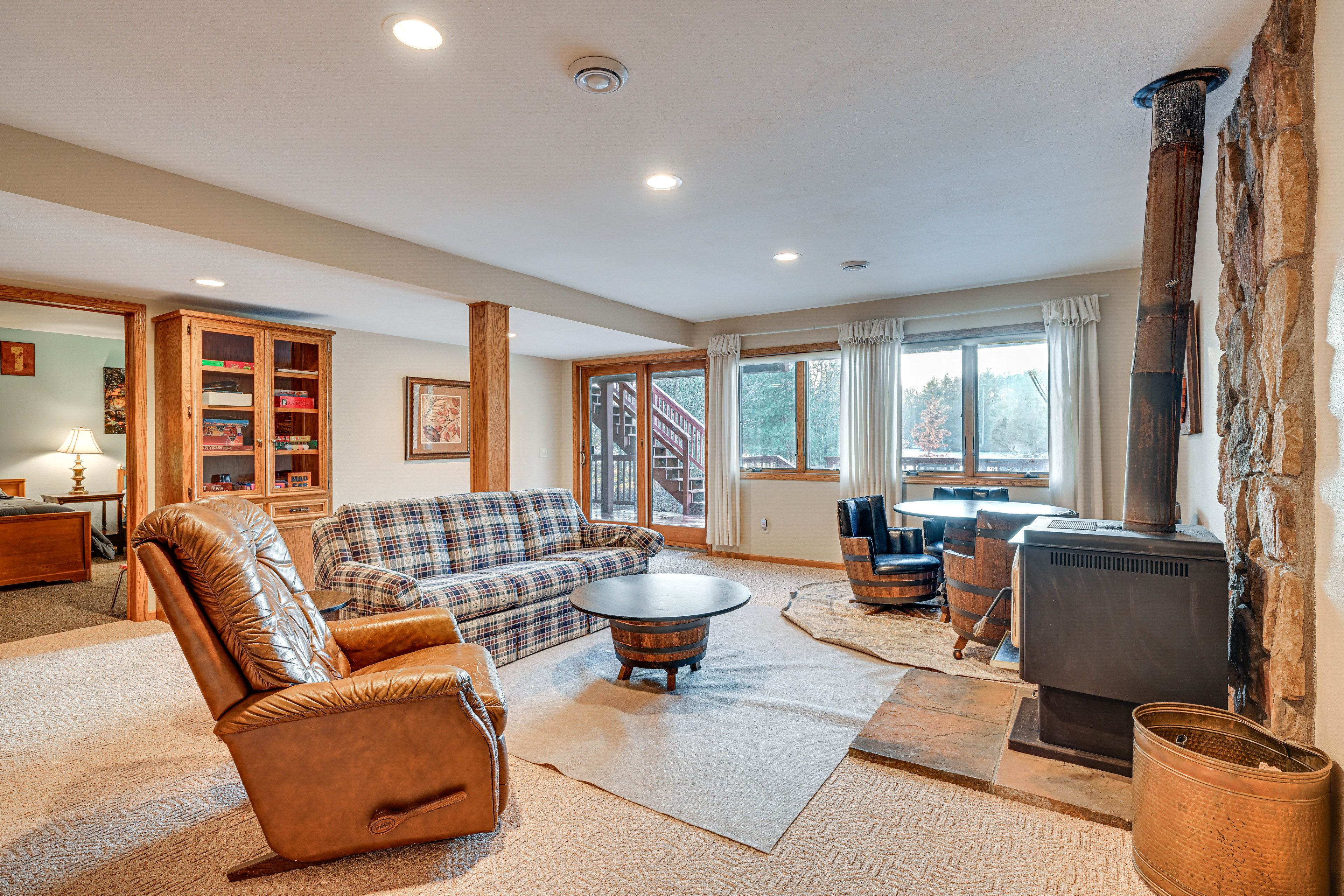 Den | Queen Sleeper Sofa | Lower Level | Board Games