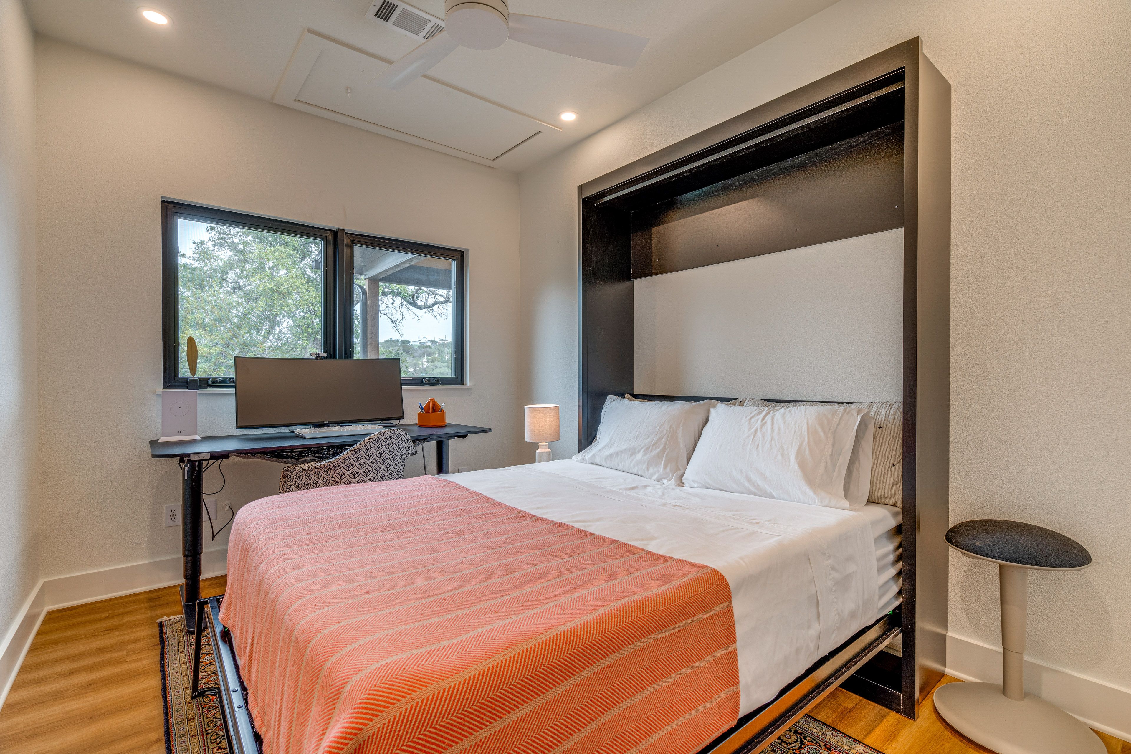 Bedroom 4 | Queen Murphy Bed | Laptop-Friendly Workspace