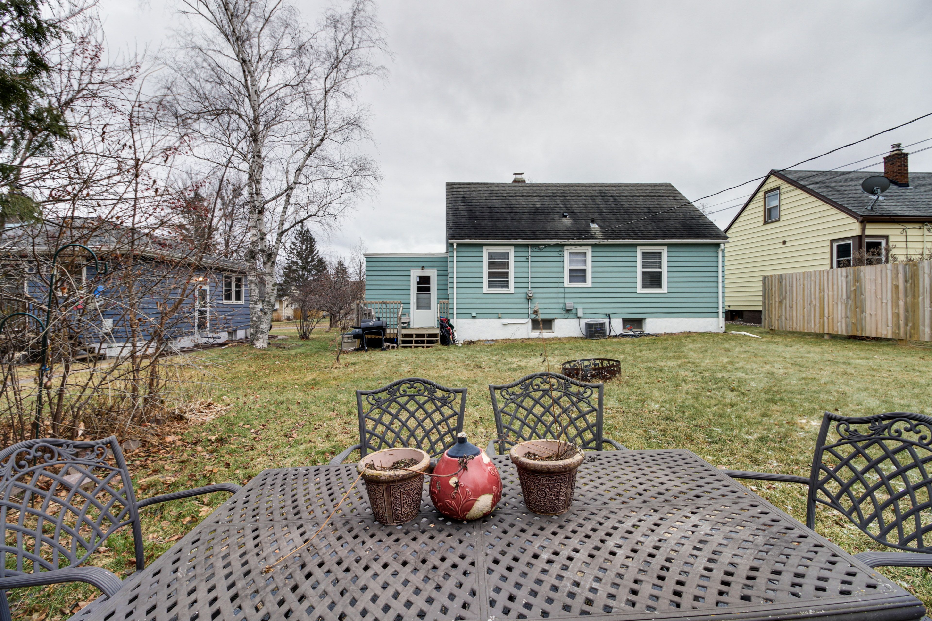 Backyard | Dining Area | Pets Welcome w/ Fee (Paid Pre-Trip)