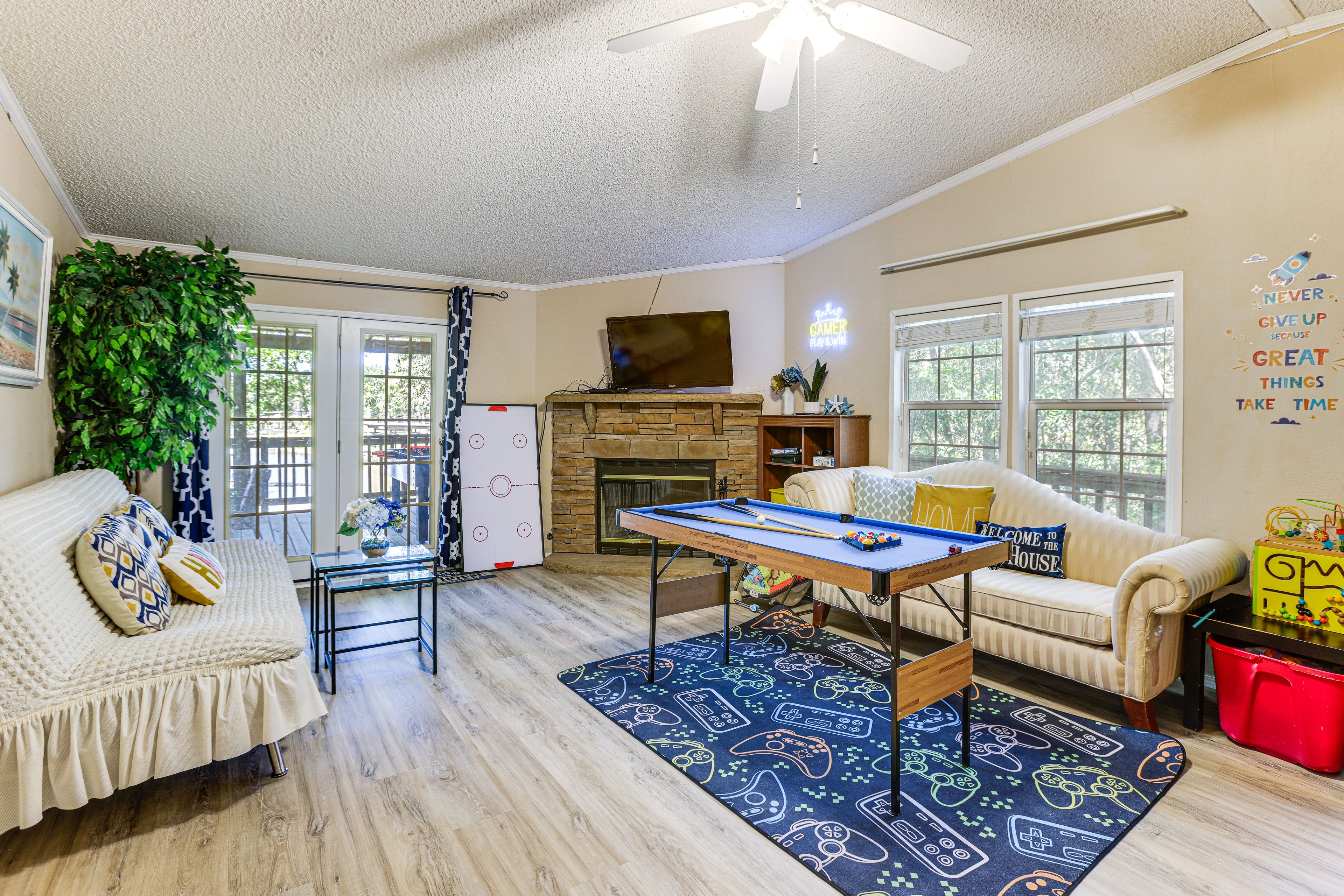 Game | Board Games & Books | Fireplace | Full Sleeper Sofa