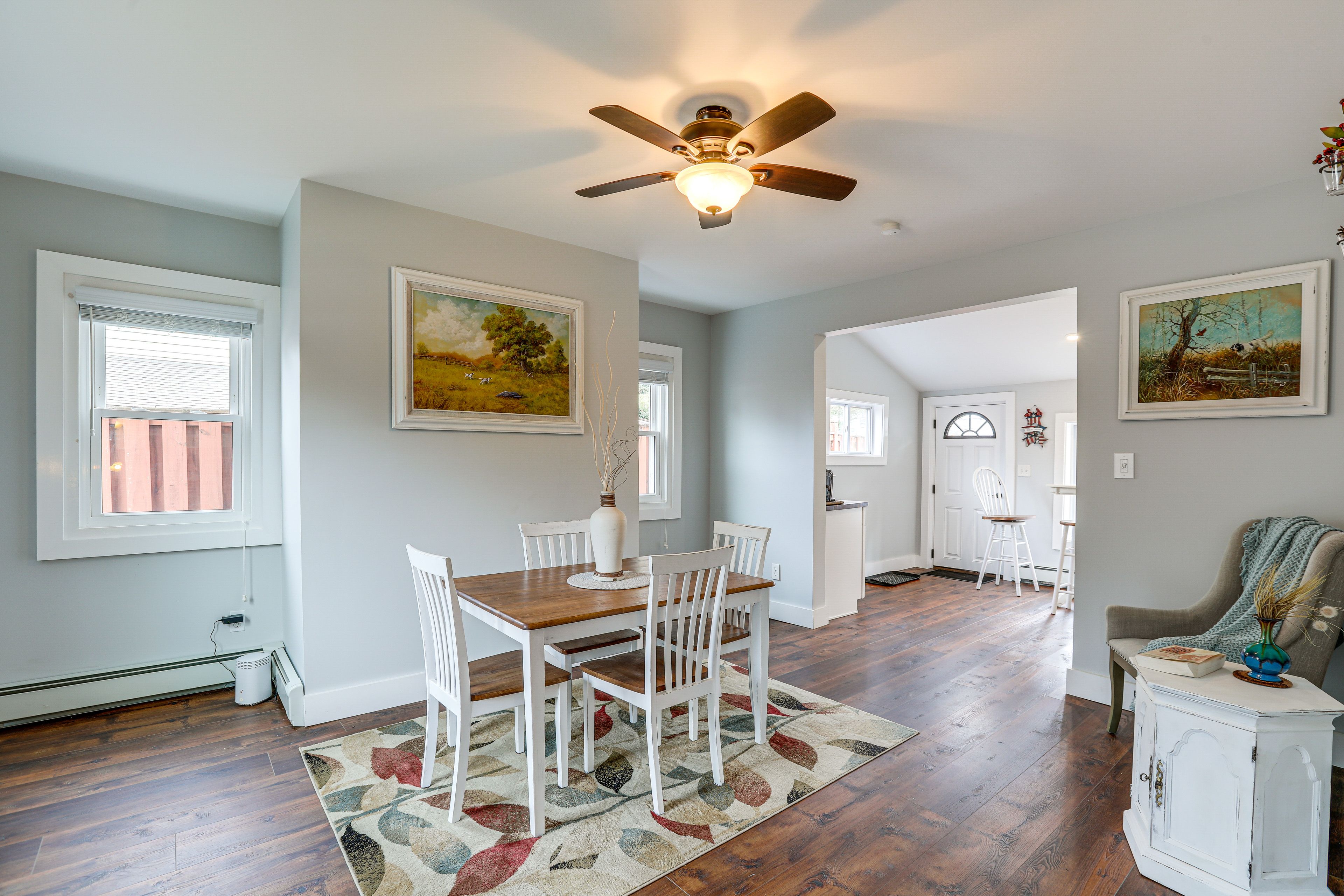 Dining Area | 1st Floor | Dining Table | Dishware/Flatware | Ceiling Fans