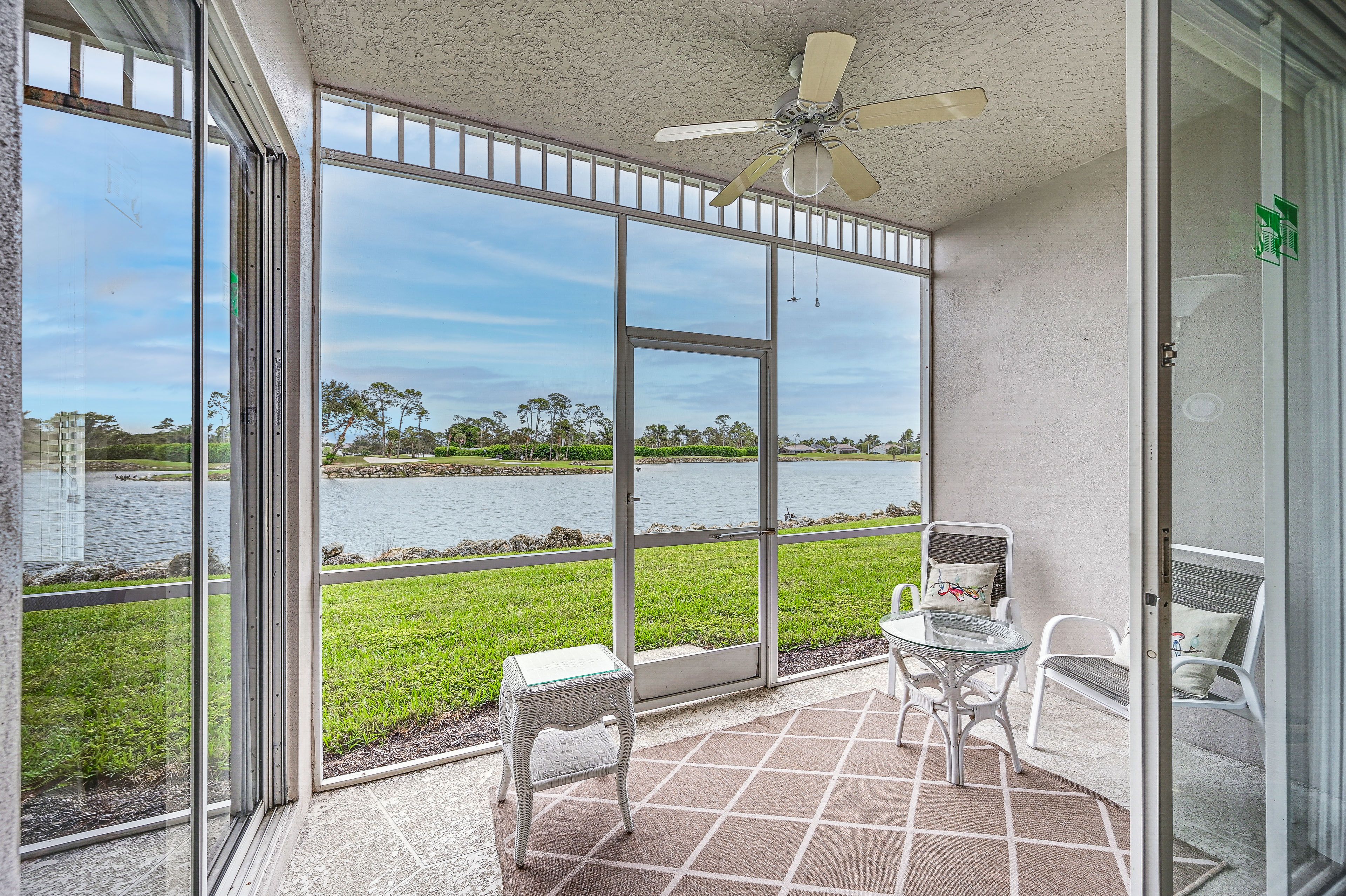 Screened-In Patio | Lounge Seating | Ceiling Fan