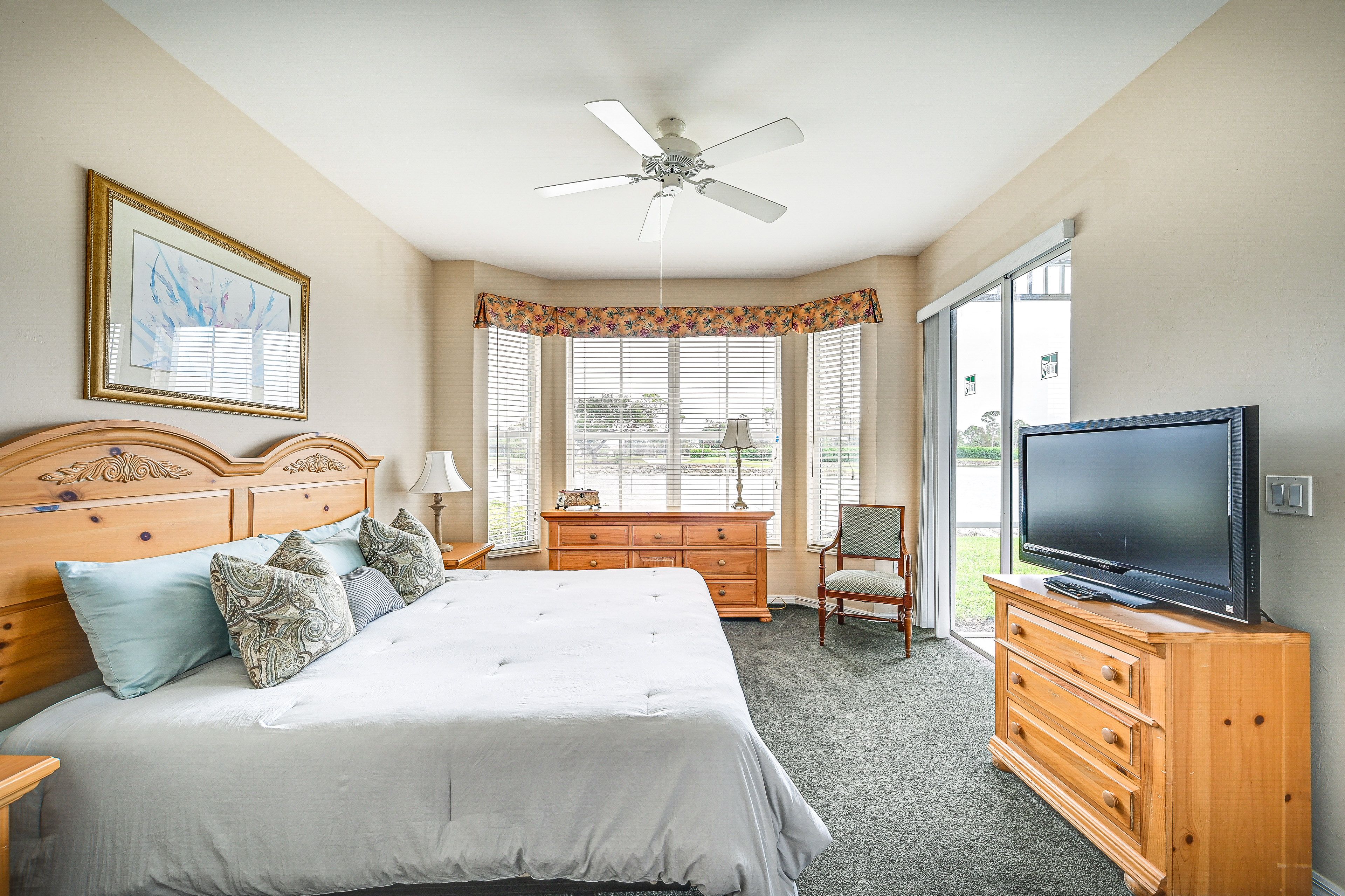 Bedroom Suite | King Bed | Flat-Screen TV | Access to Patio