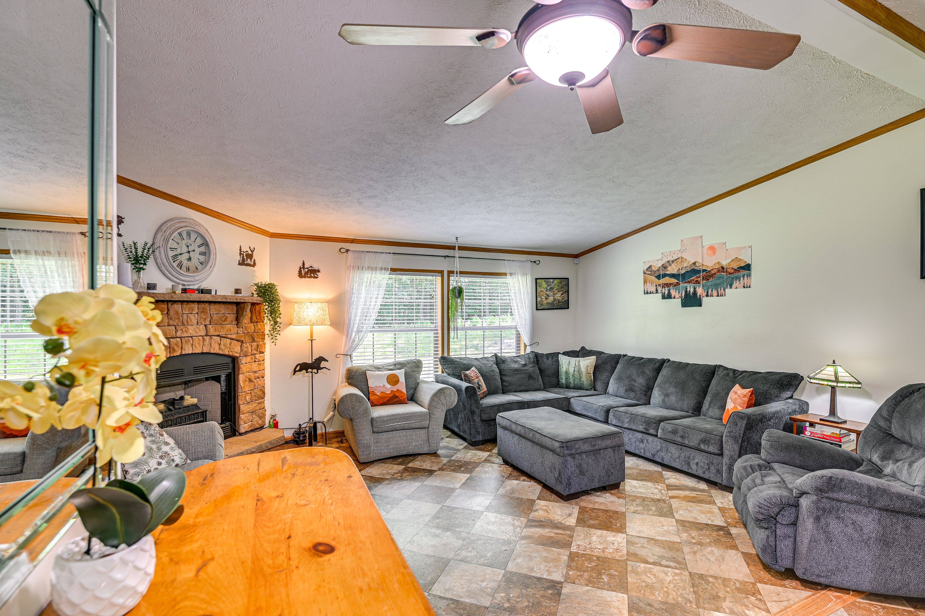 Living Room | Main Floor | Smart TV | Electric Fireplace