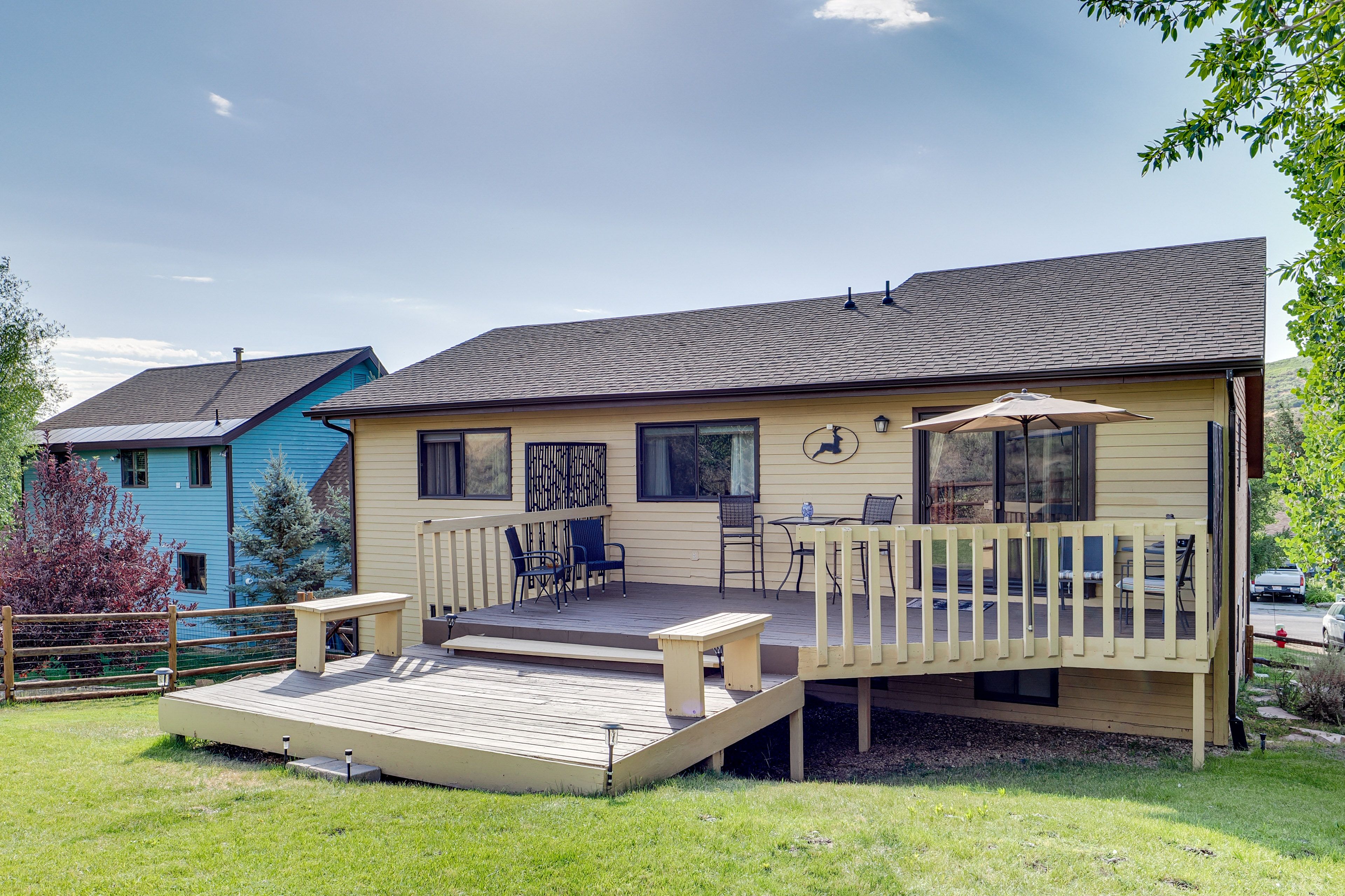 Furnished Deck | Outdoor Dining | Private Yard