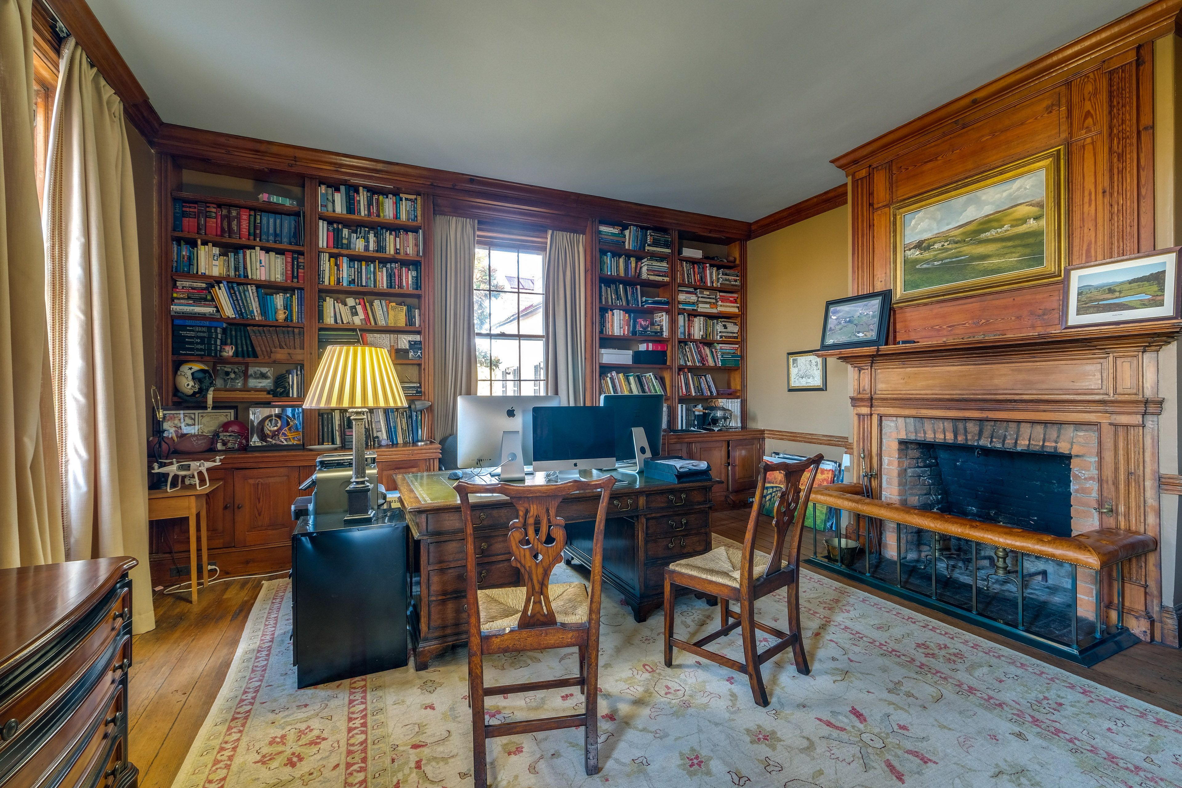 Private Office | Monitors | Fireplace