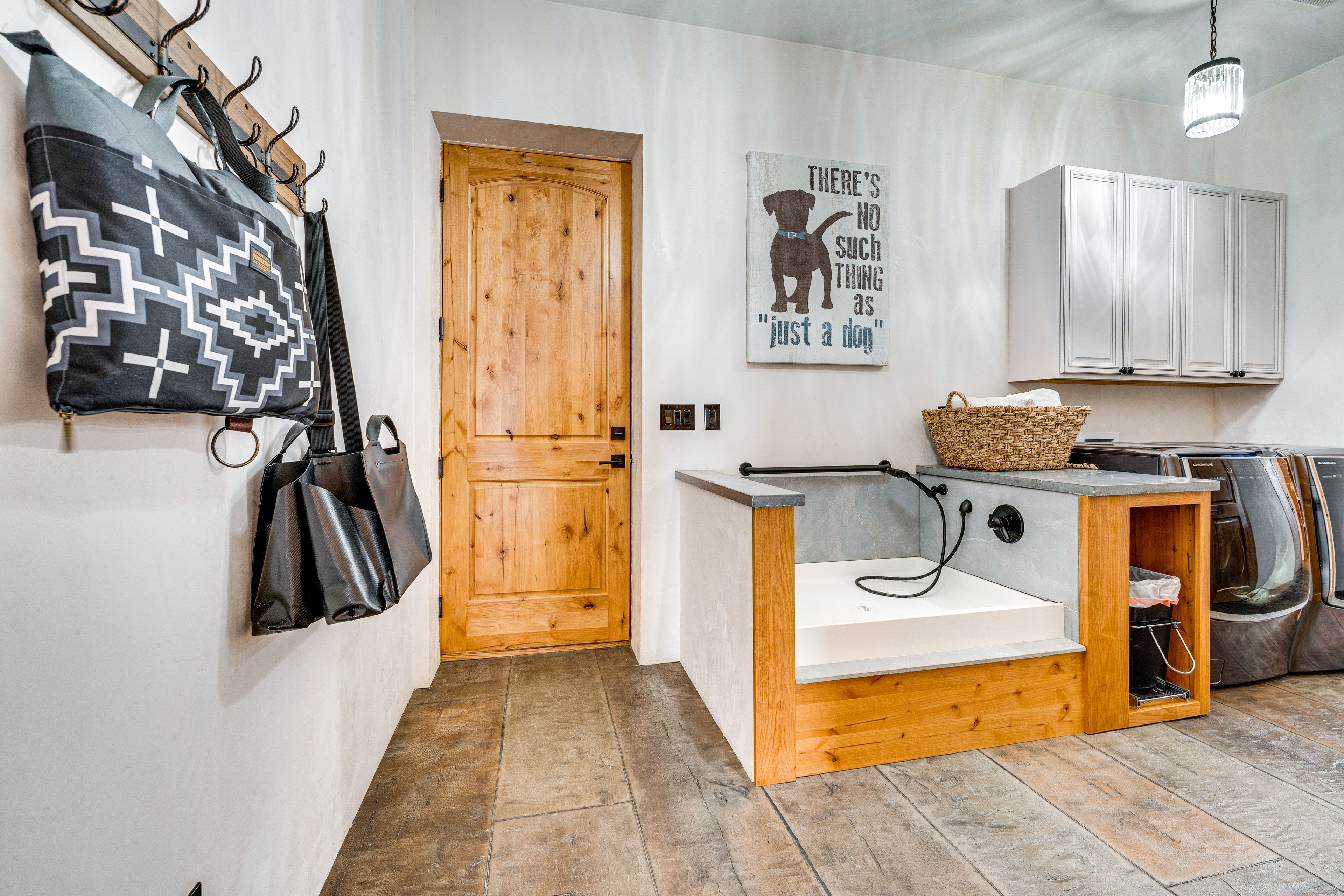 Laundry Room | Main Level | Washer + Dryer | Dog-Washing Tub