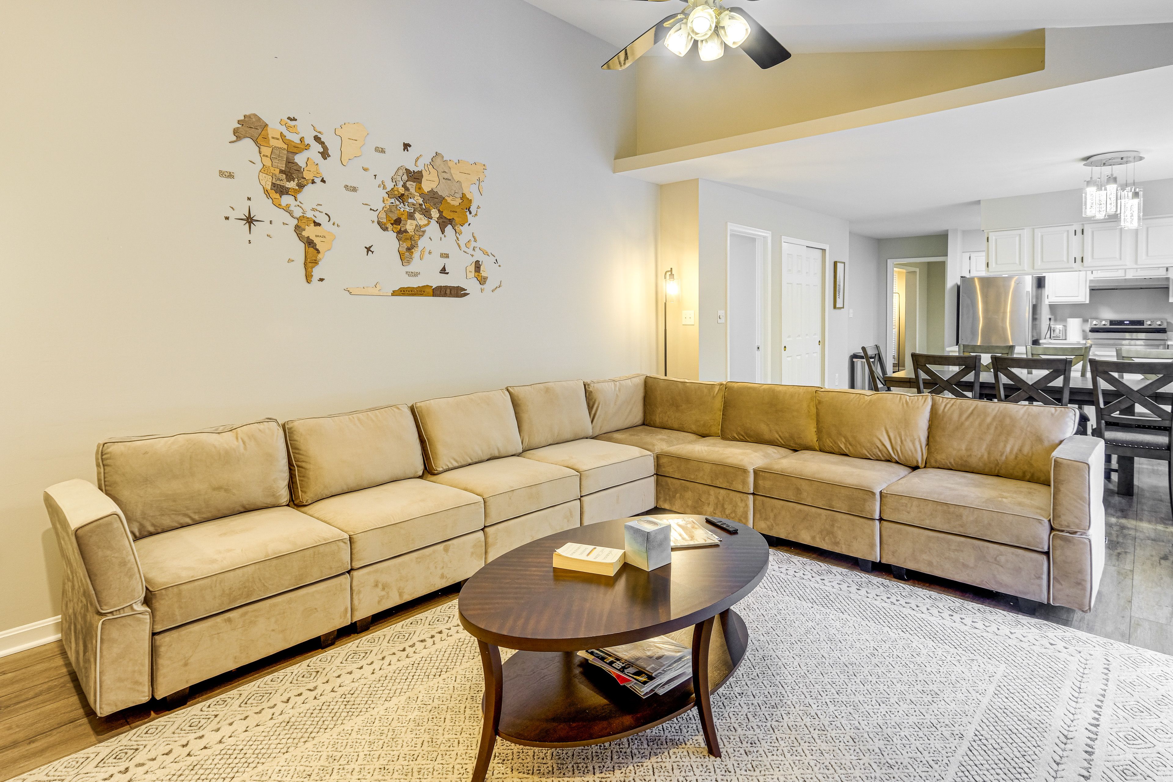 Living Room | 1st Floor | Smart TV | Wood-Burning Fireplace