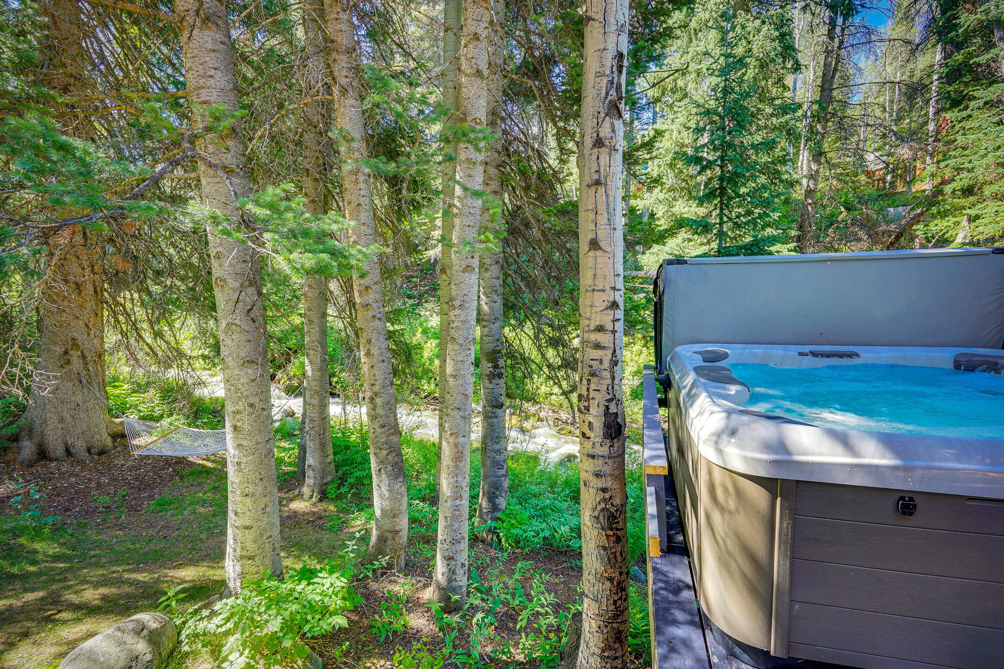 Exterior | Furnished Deck | Hot Tub | Hammock | River Views