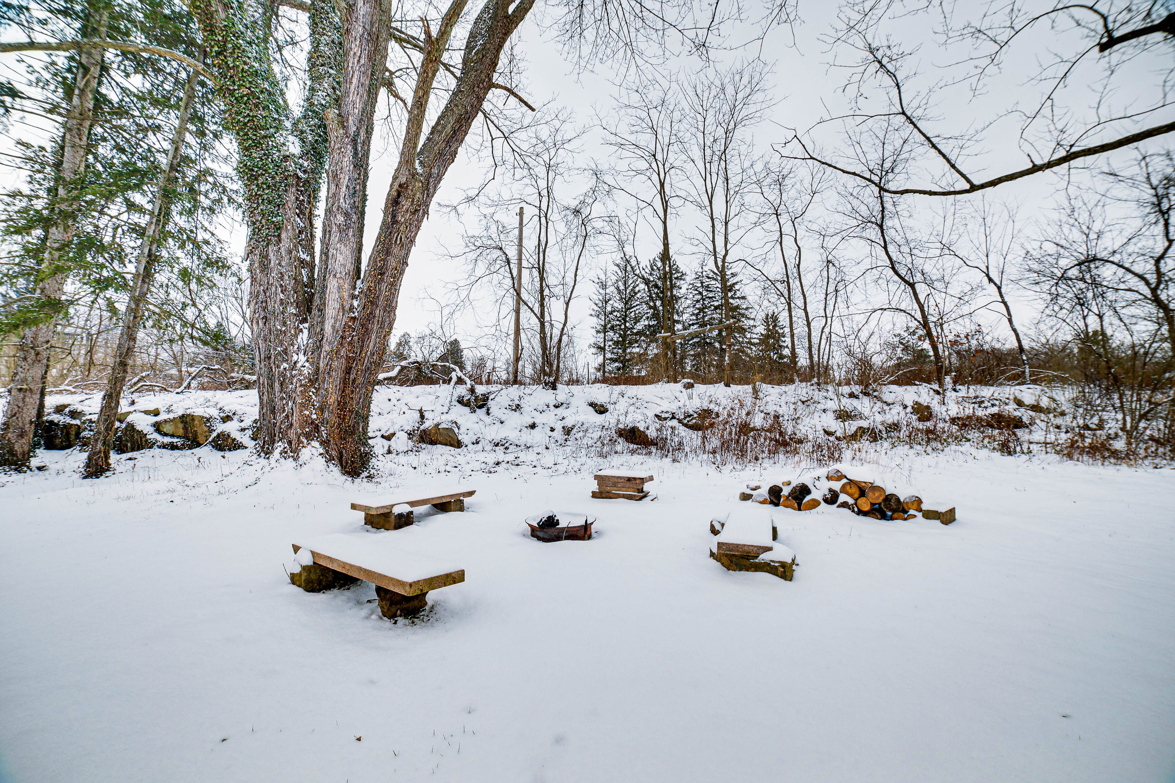Fire Pit | Forested & Mountain Views