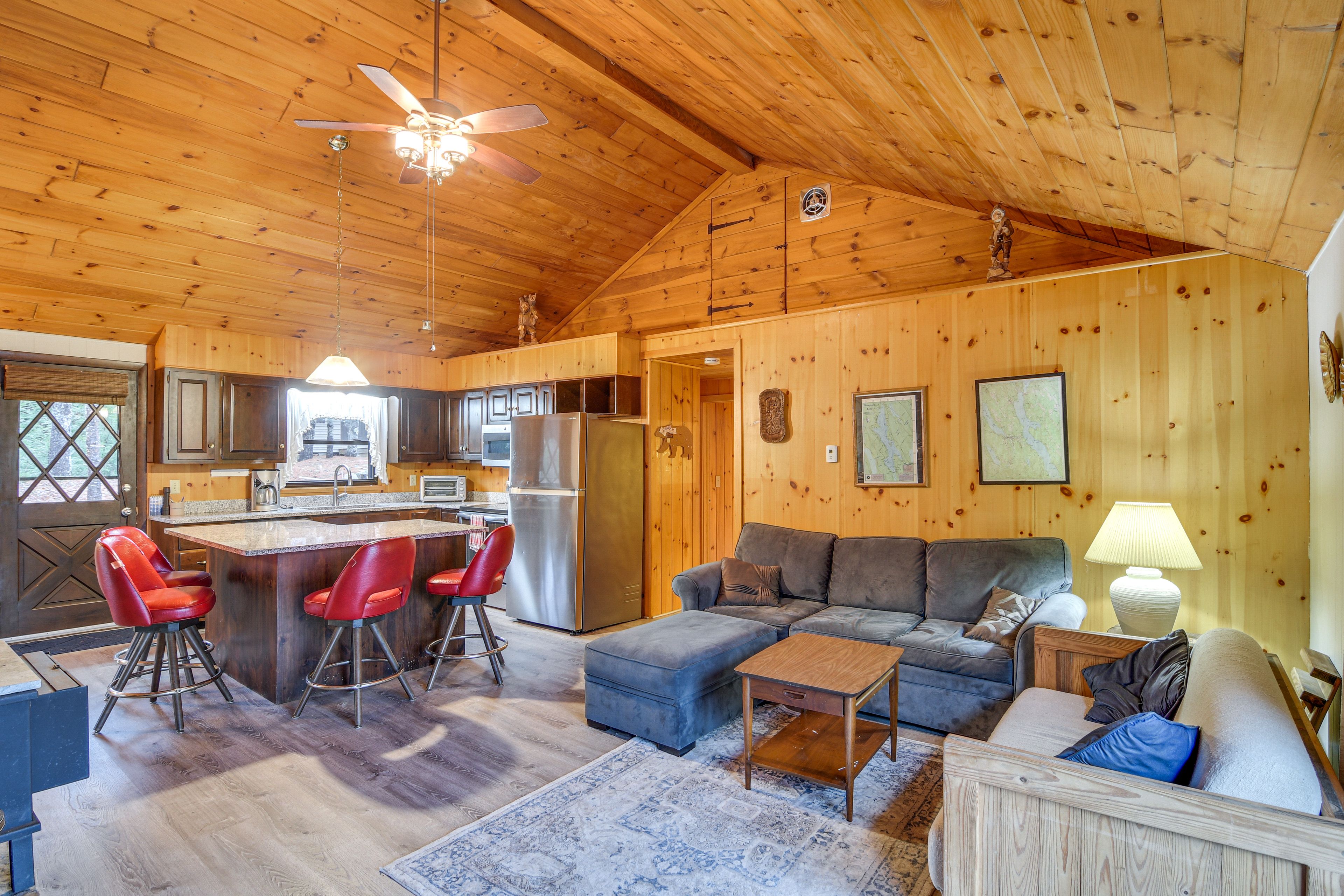 Family Room | Full Sleeper Sofa | Wood-Burning Stove