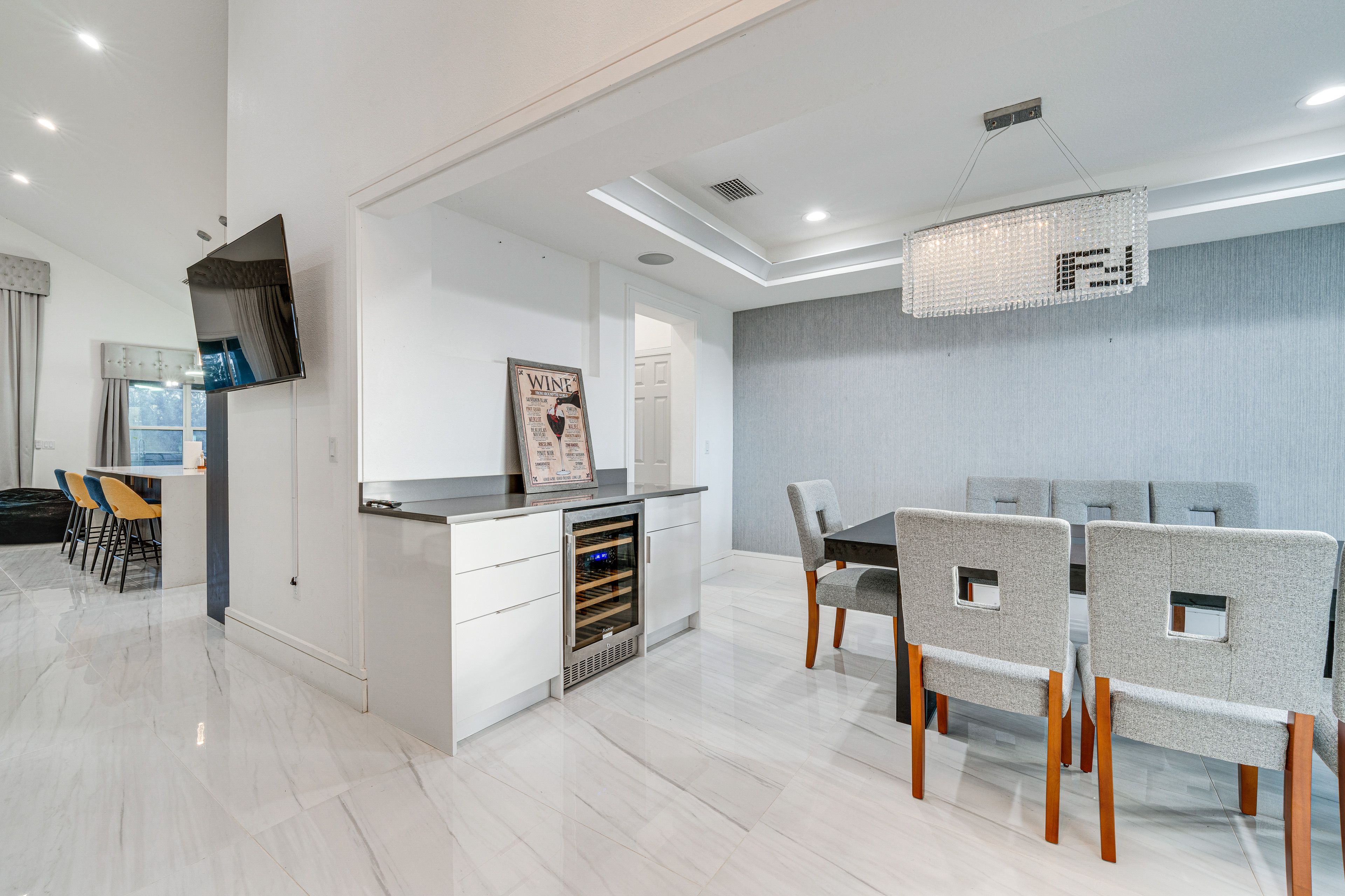 Dining Table | 1st Floor | Beverage Cooler | Dishware & Flatware