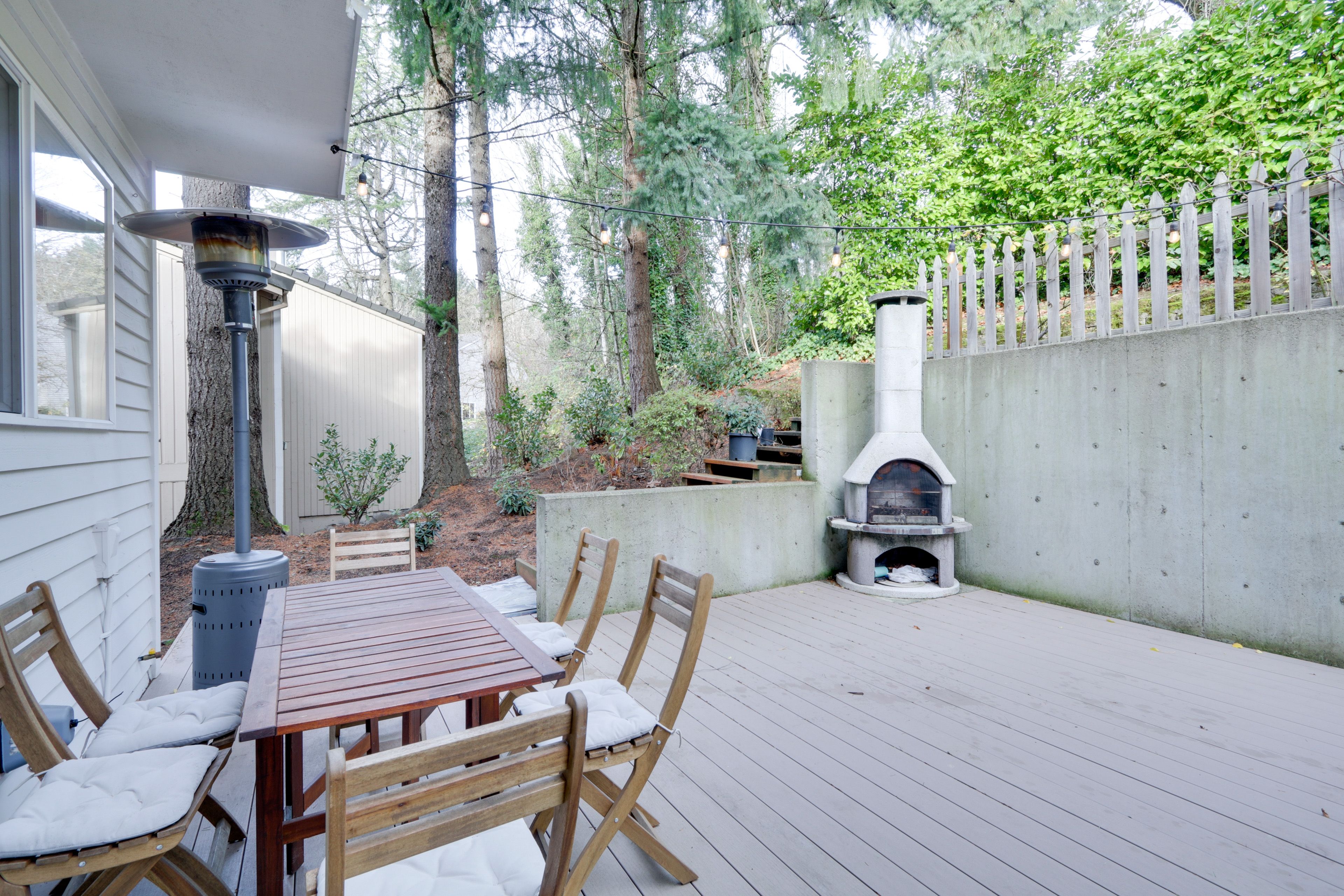 Private Deck | Outdoor Dining | Patio Heater