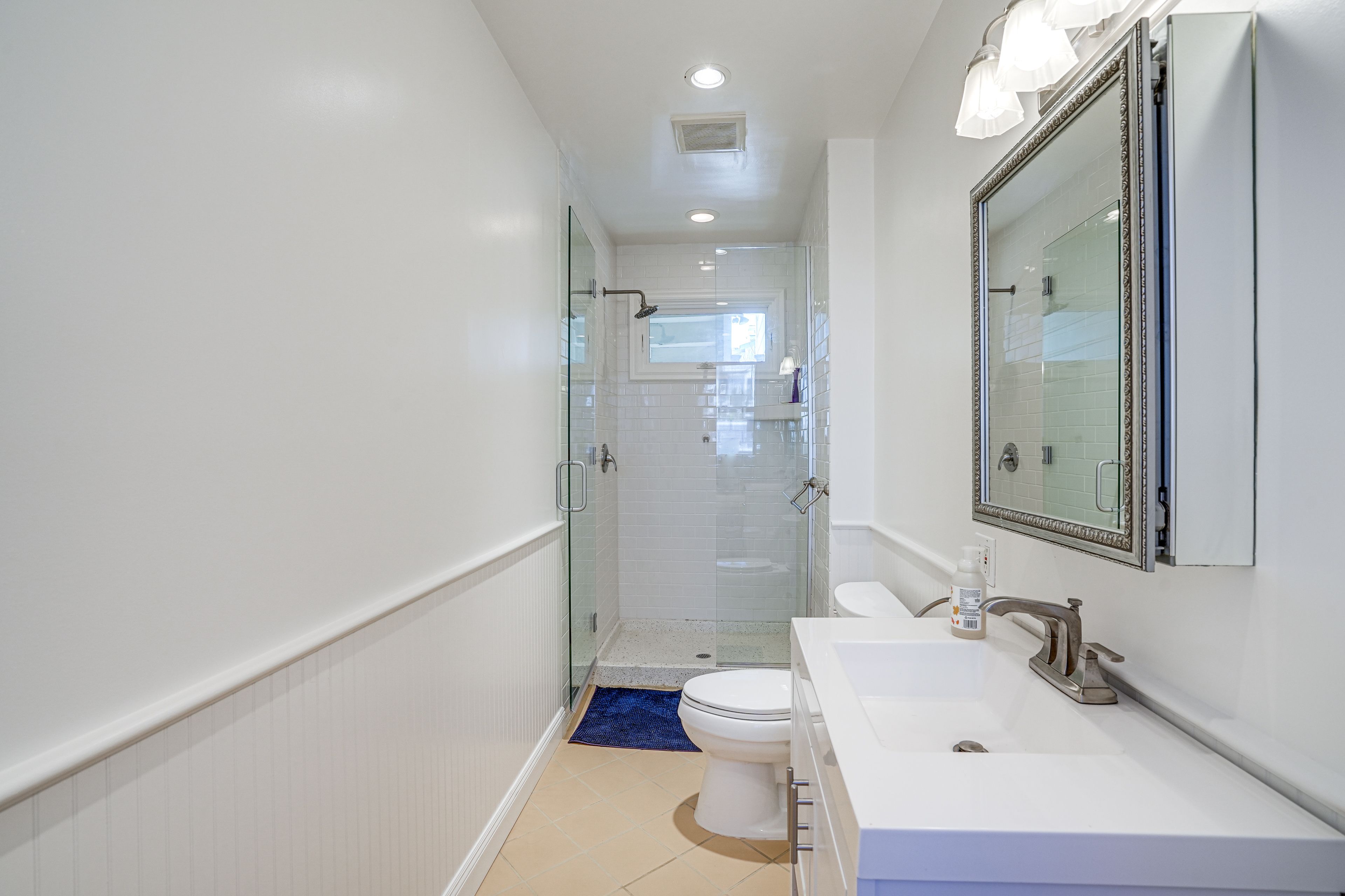 Full Bathroom | 1st Floor | Walk-In Shower | Towels Provided