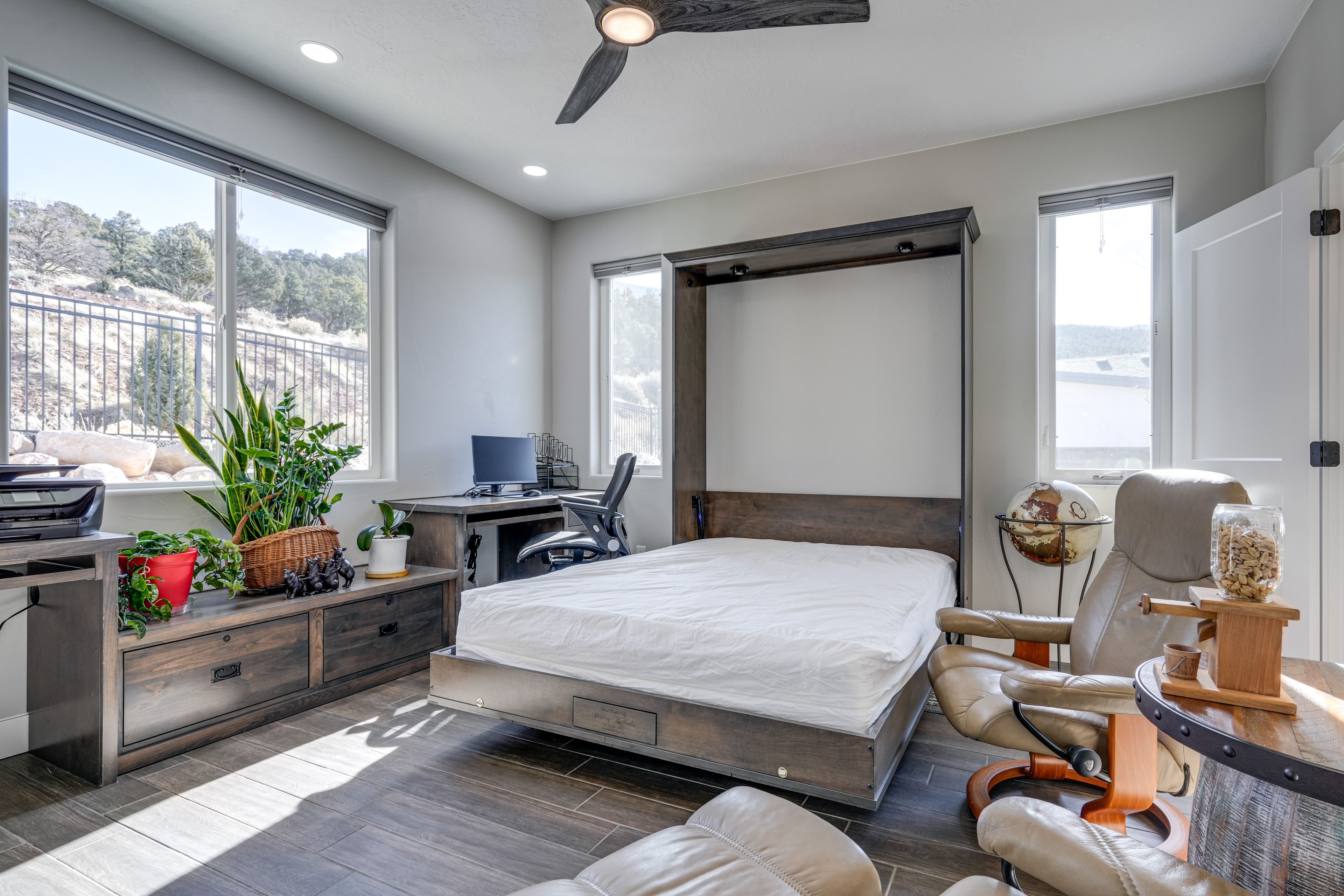Bedroom 3 | Queen Murphy Bed | Desk | Free WiFi