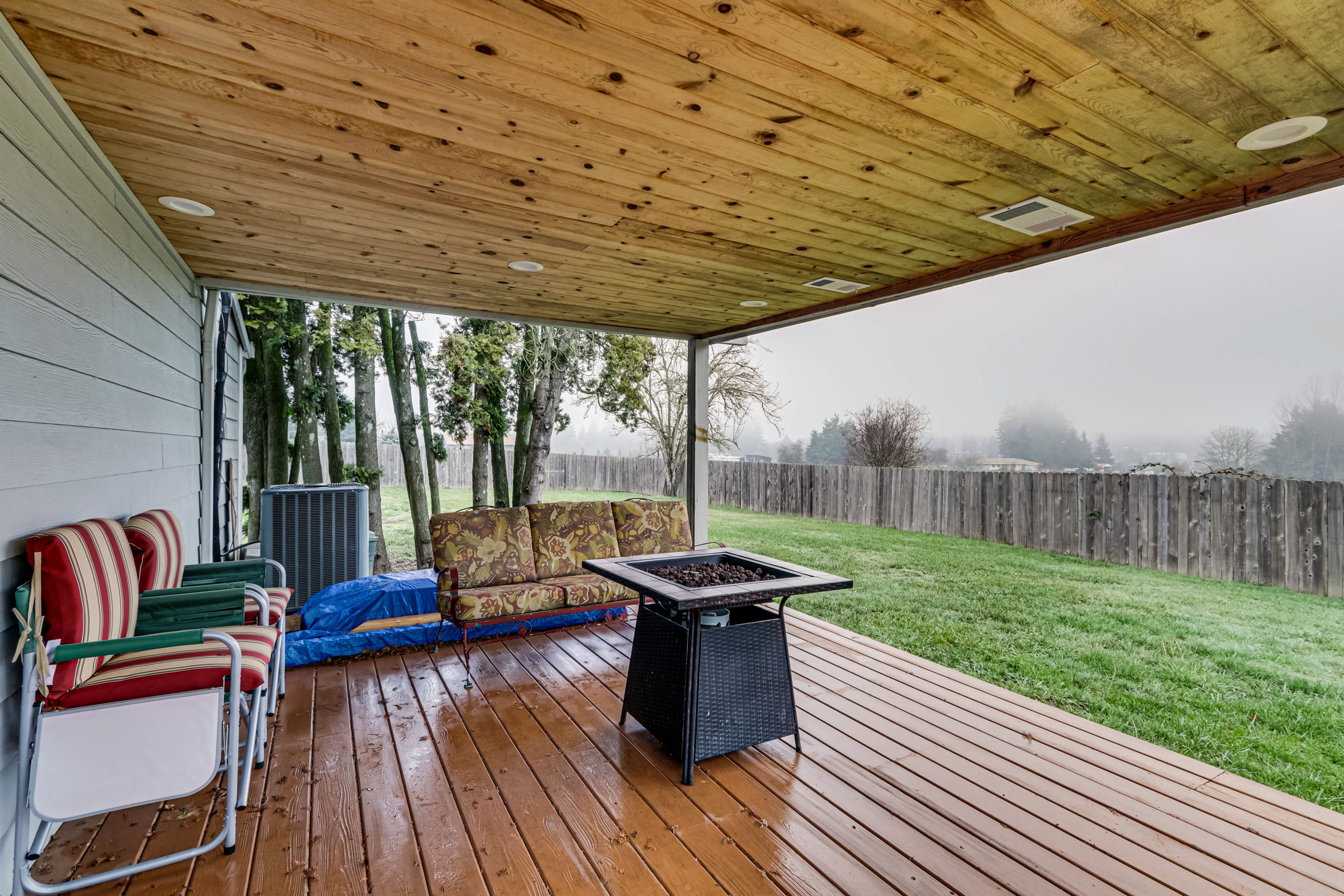 Covered Deck | Fire Pit