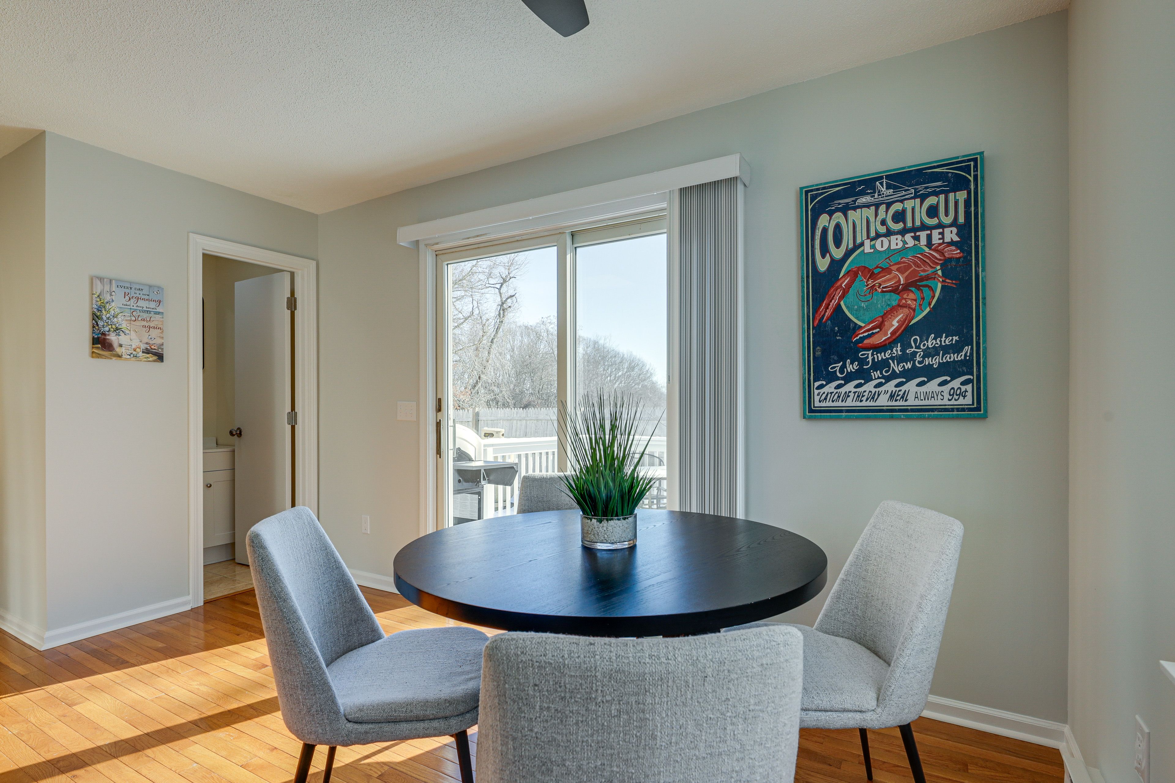 Dining Area | 1st Floor | Dishware & Flatware Provided | Deck Access