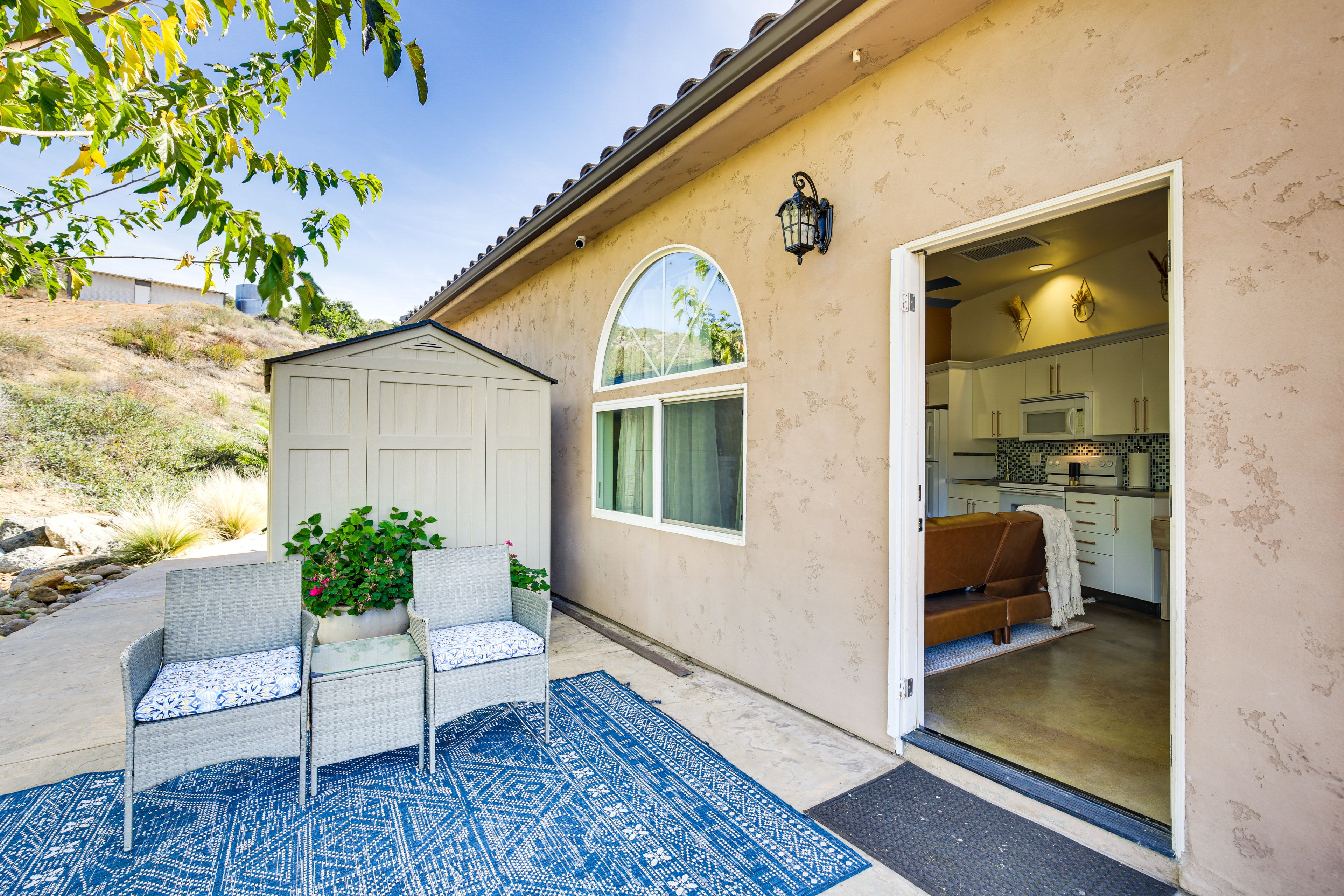 Cottage Entrance/Private Patio | Seating | Mountain View