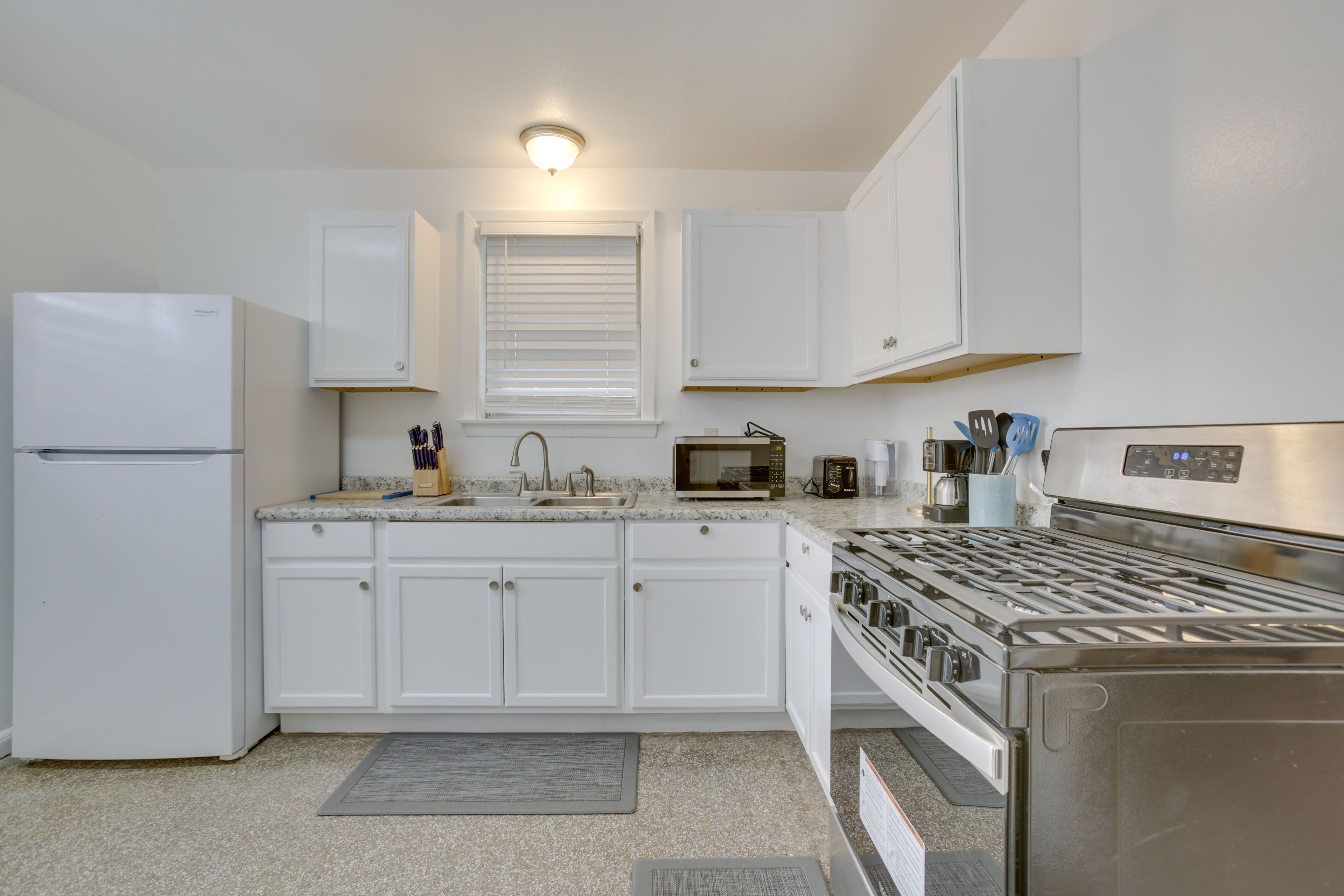 Kitchen | Single-Story Duplex Home | Drip Coffee Maker | Toaster