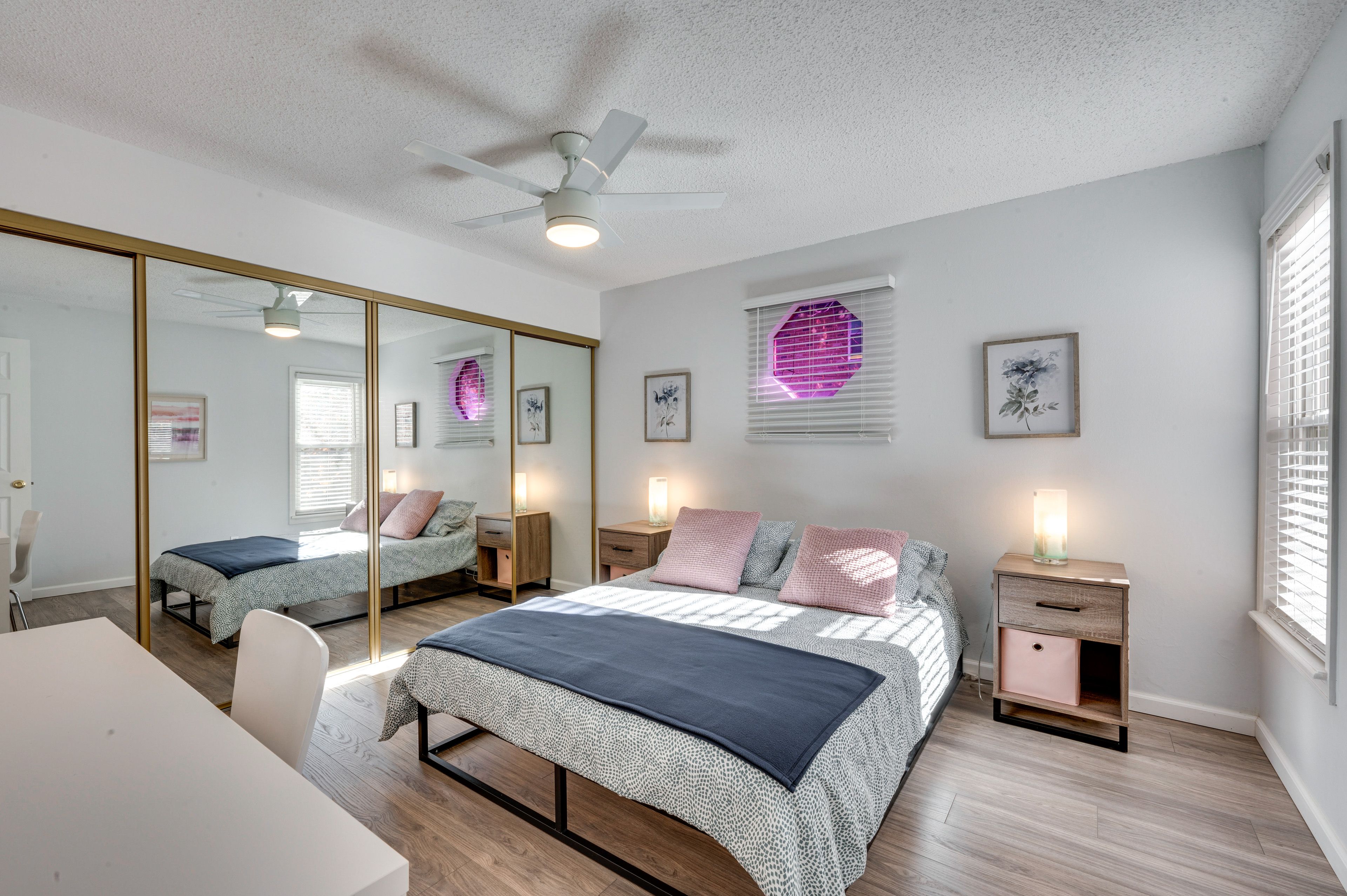 Bedroom 1 | Queen Bed | En-Suite Bathroom | Laptop-Friendly Workspace