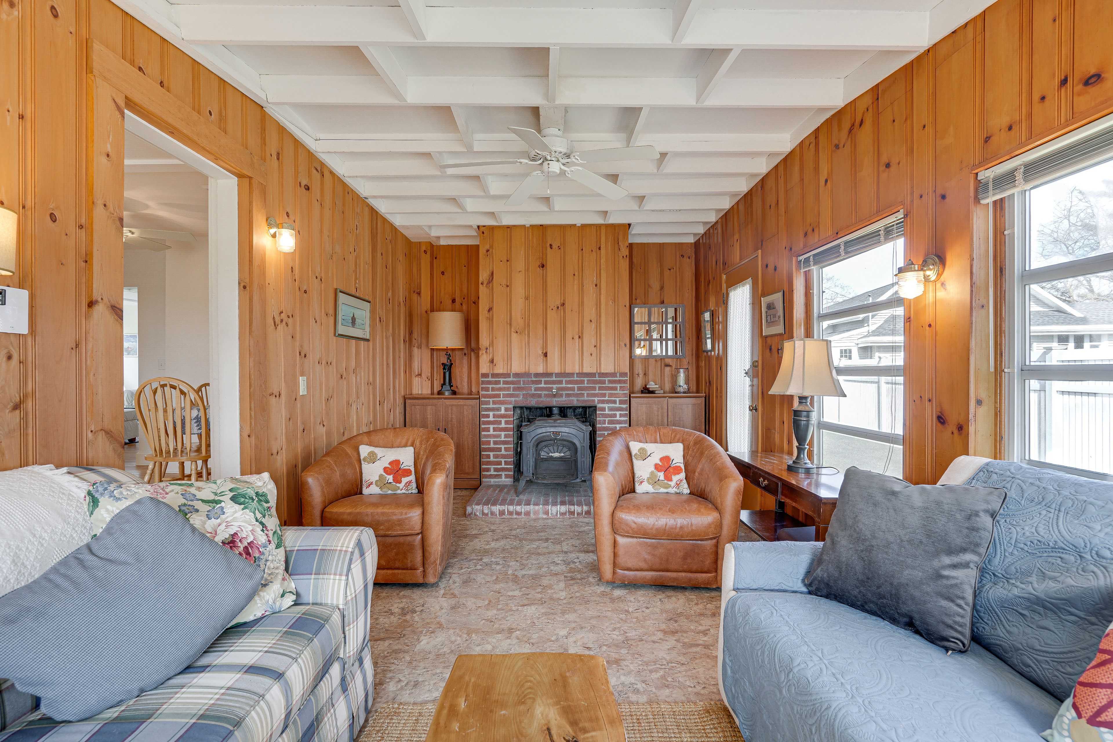 Family Room | Fireplace (Decorative Only) | Single-Story Home