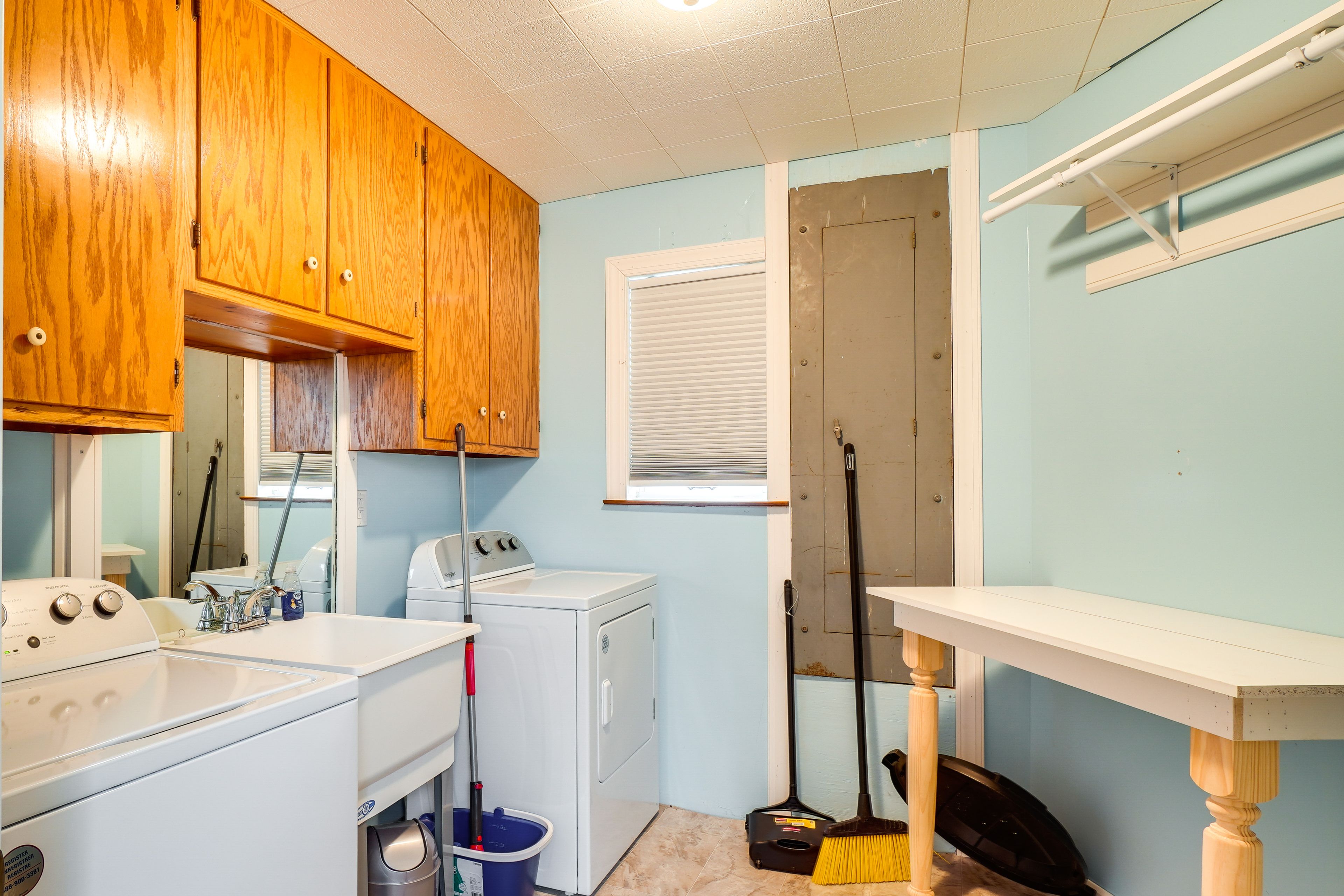Laundry Area | 1st Floor | Washer/Dryer | Laundry Detergent | Iron/Board