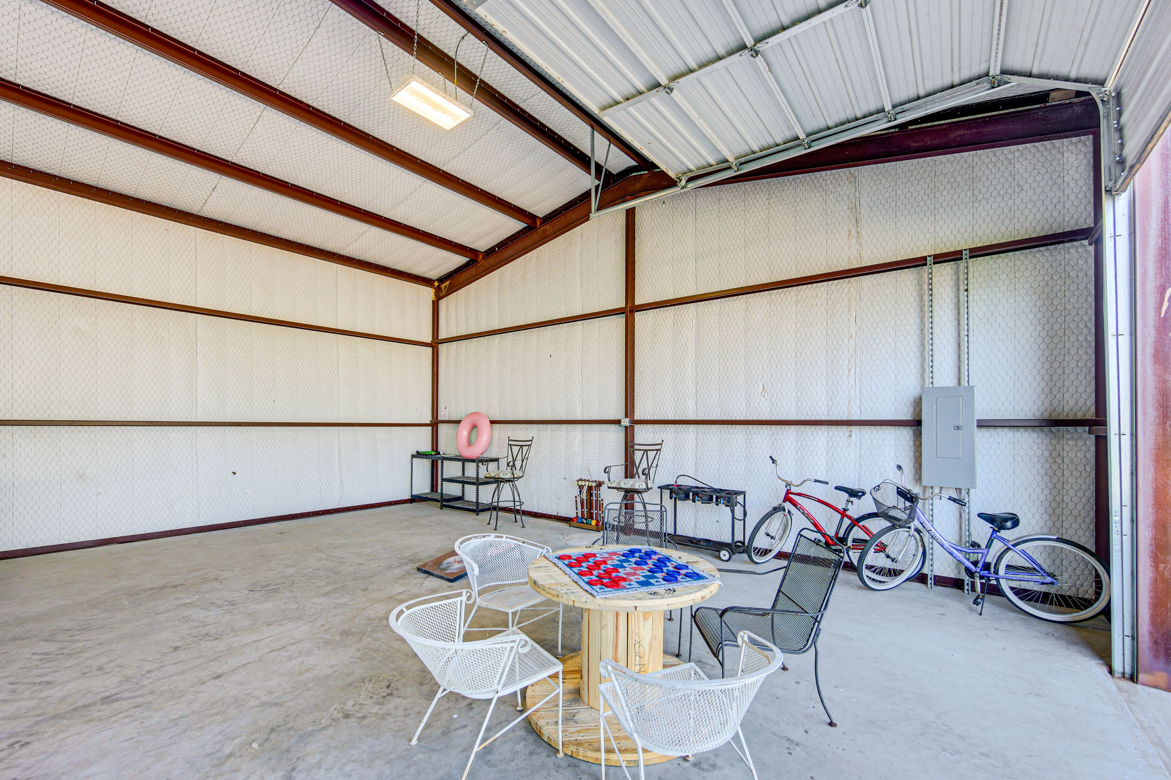 Game Area | Ping Pong & Foosball Tables | Life Vests | Bicycles