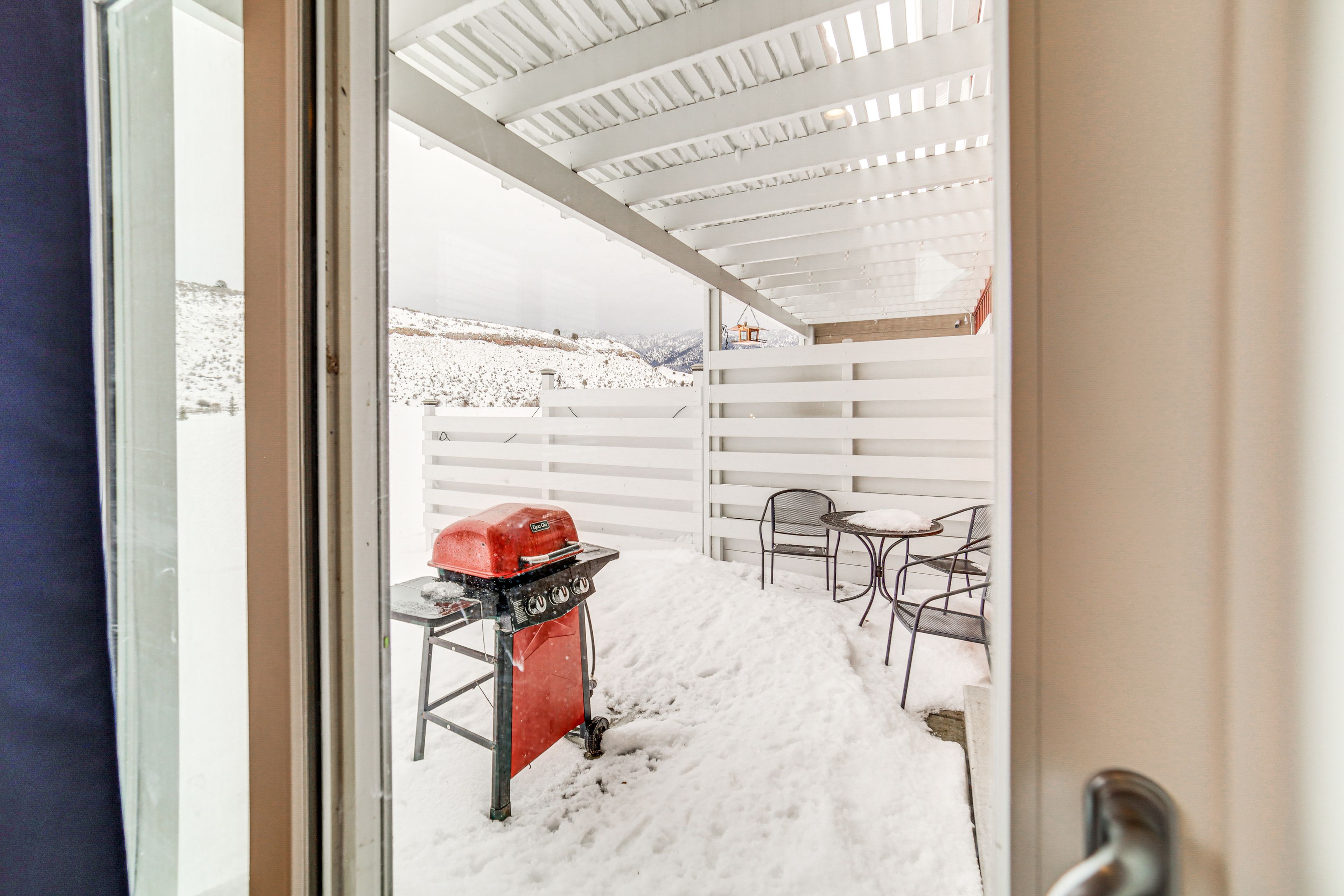 Townhome Exterior | Seasonal Patio w/ Dining Area & Gas Grill