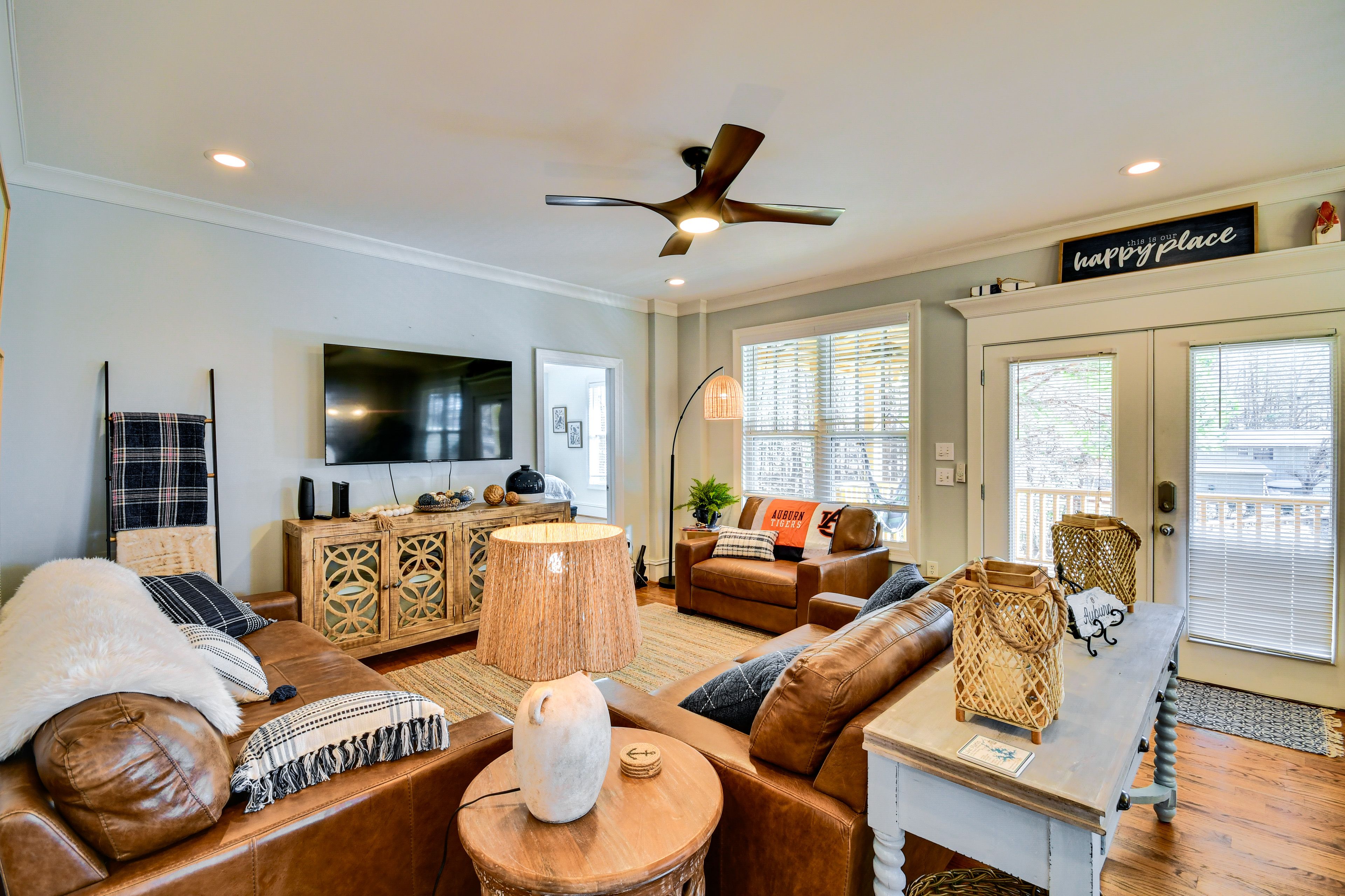 Living Room | 1st Floor | Flat-Screen TV | Ceiling Fans