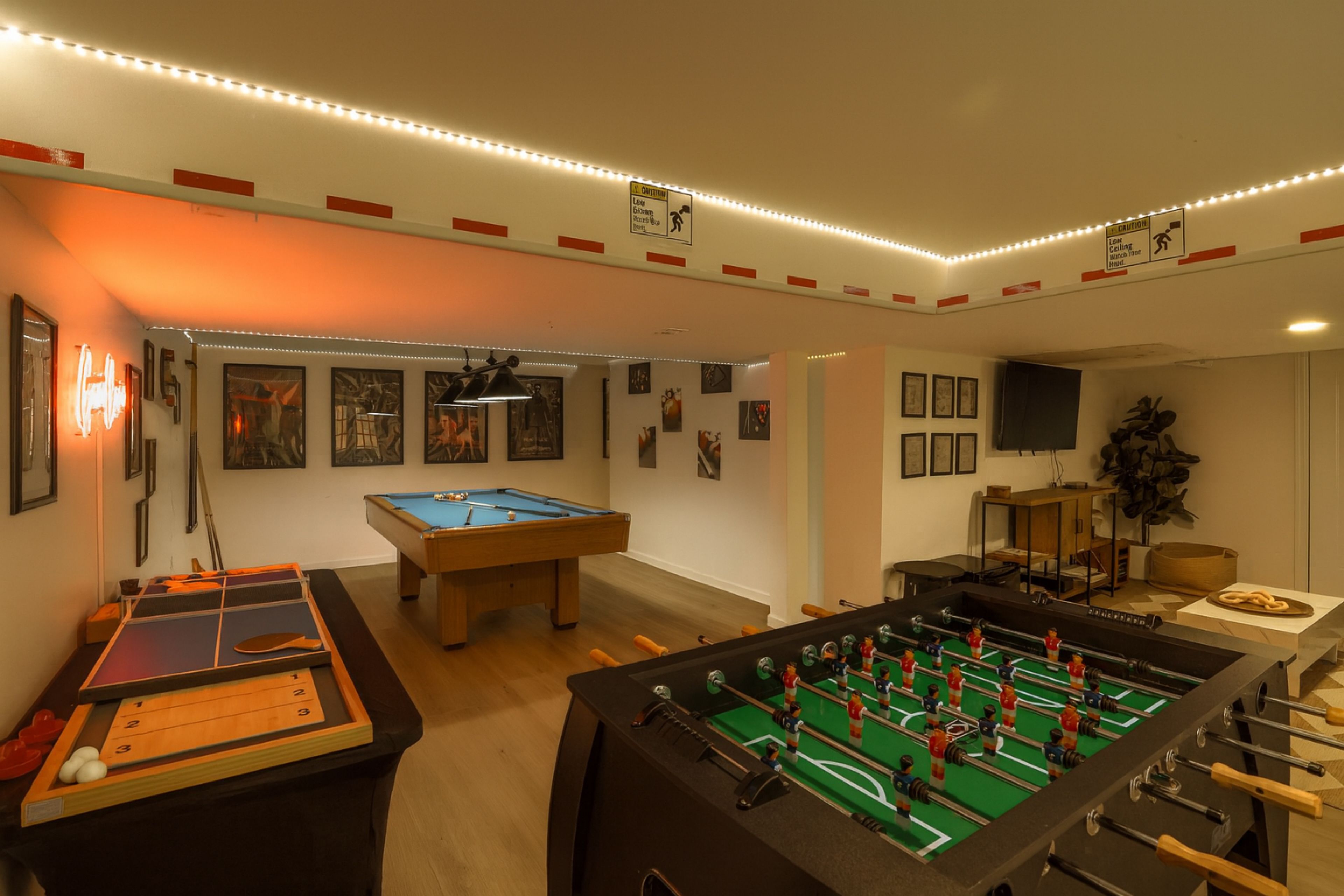 Game Room | Basement | Foosball Table | Pool Table | Smart TV