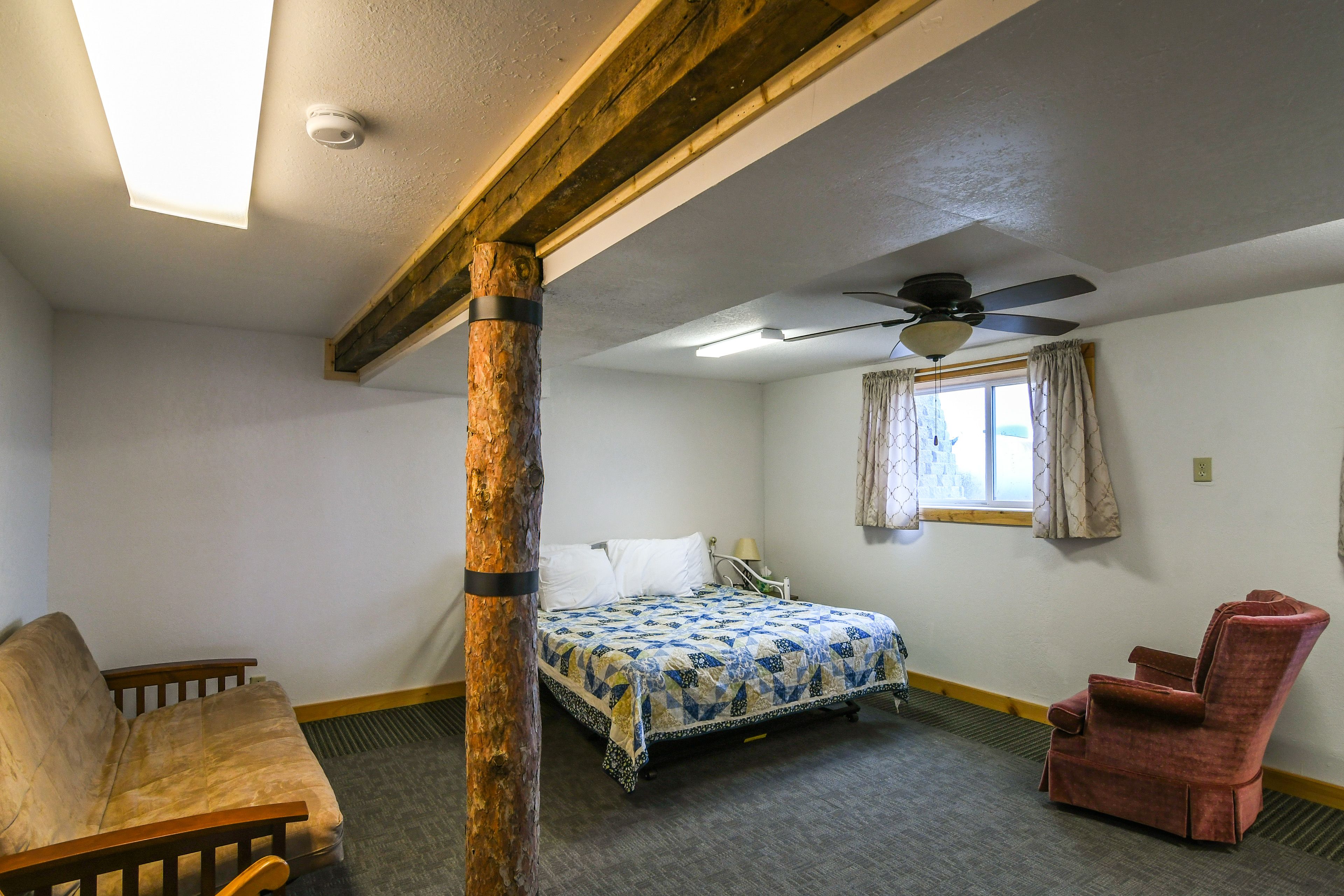 Bedroom 1 | Basement Level | King Bed | Full Futon | Linens Provided