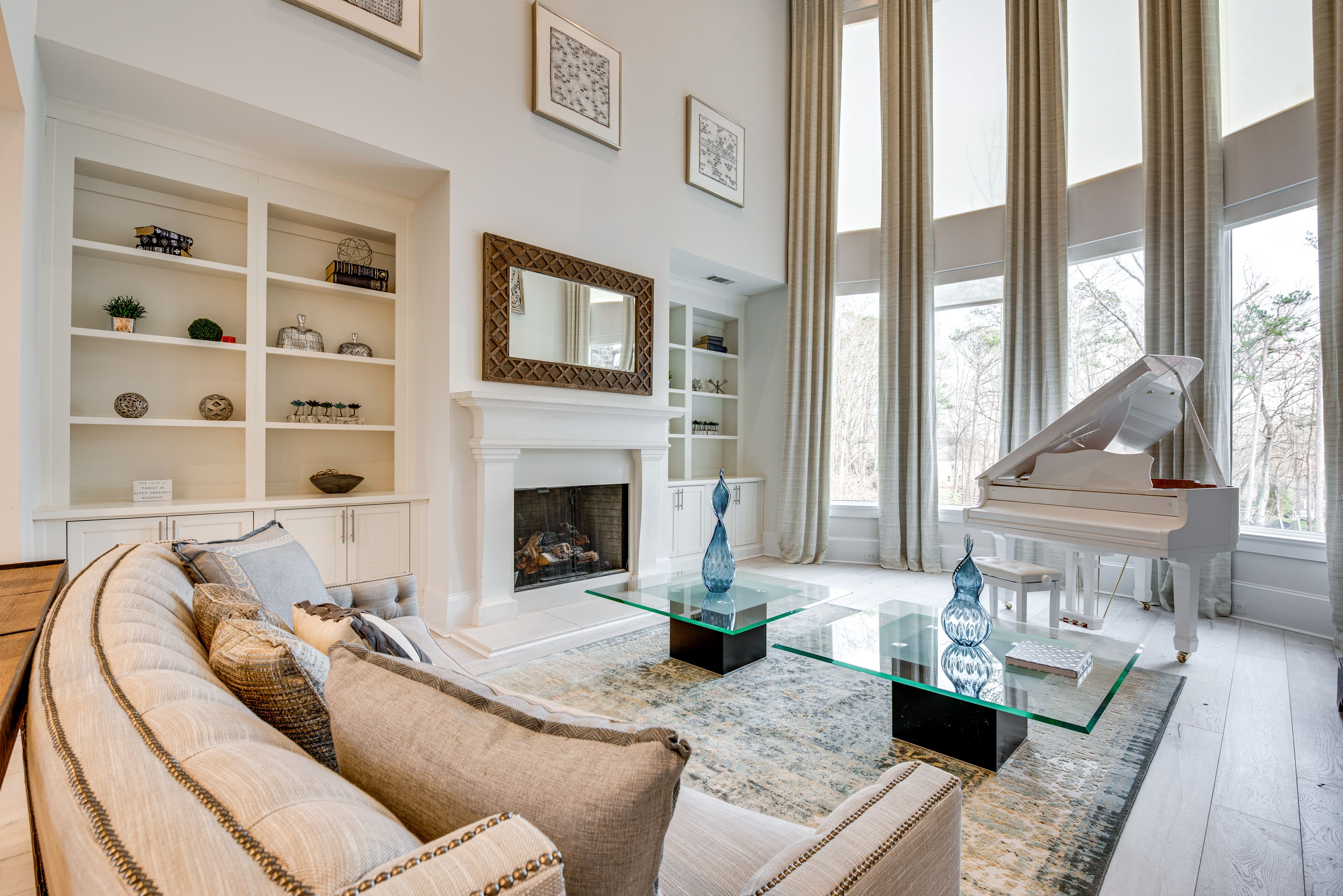 Sitting Room | 1st Floor | Grand Piano | Fireplace