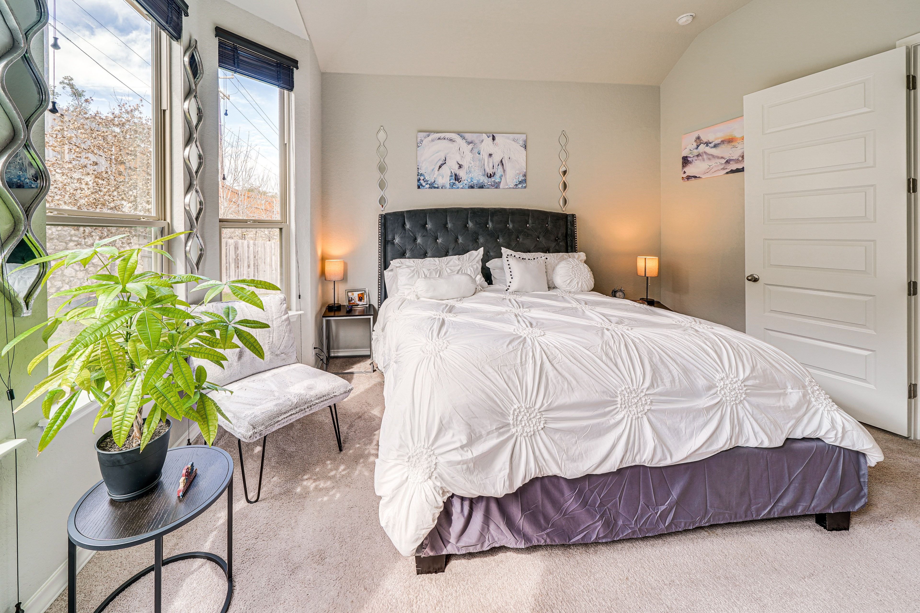Bedroom 1 | King Bed | Linens Provided | Flat-Screen TV | Desk Workspace