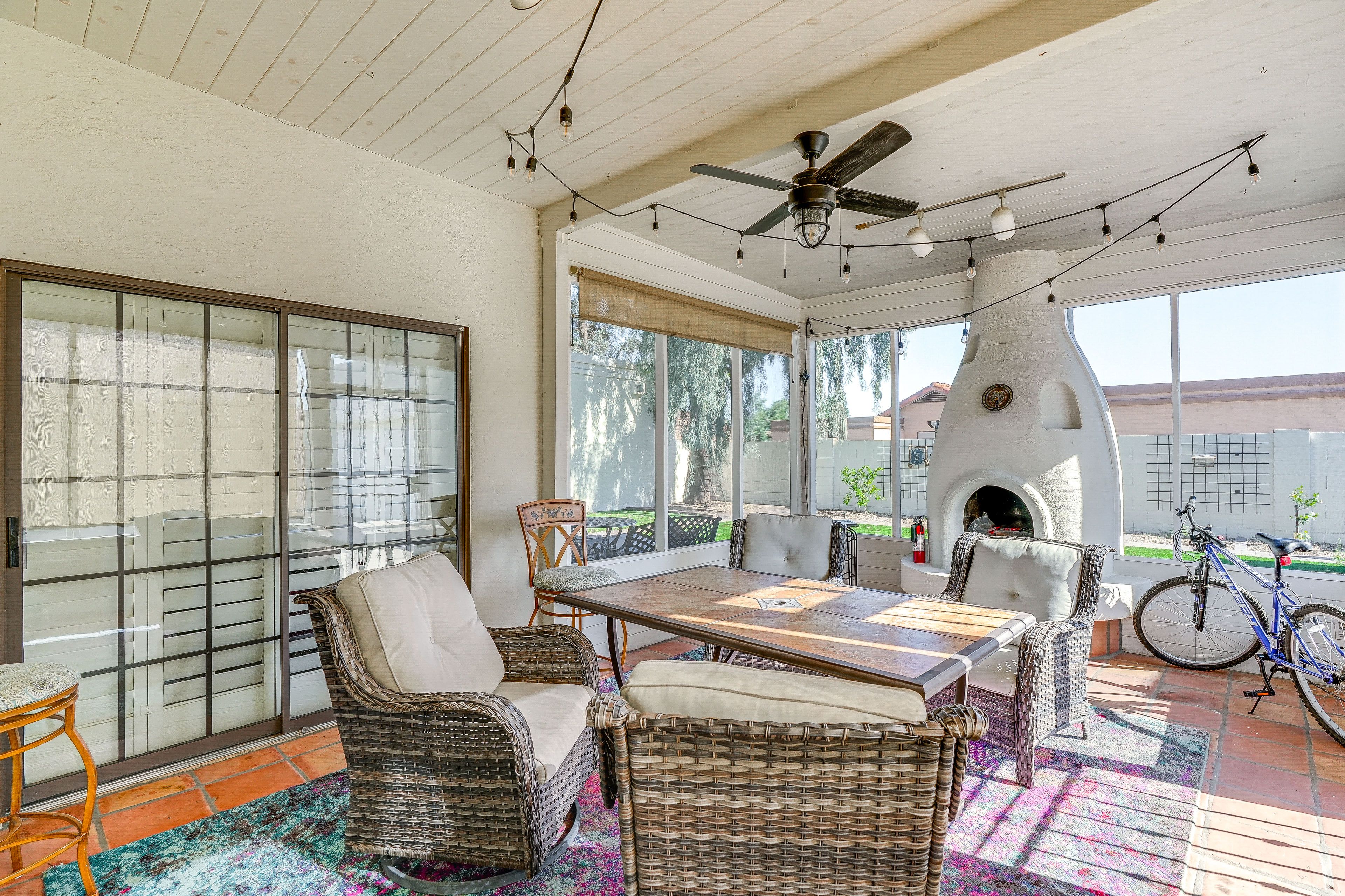 Screened Porch | Outdoor Fireplace | Outdoor Dining Areas | Grill | Fenced Yard