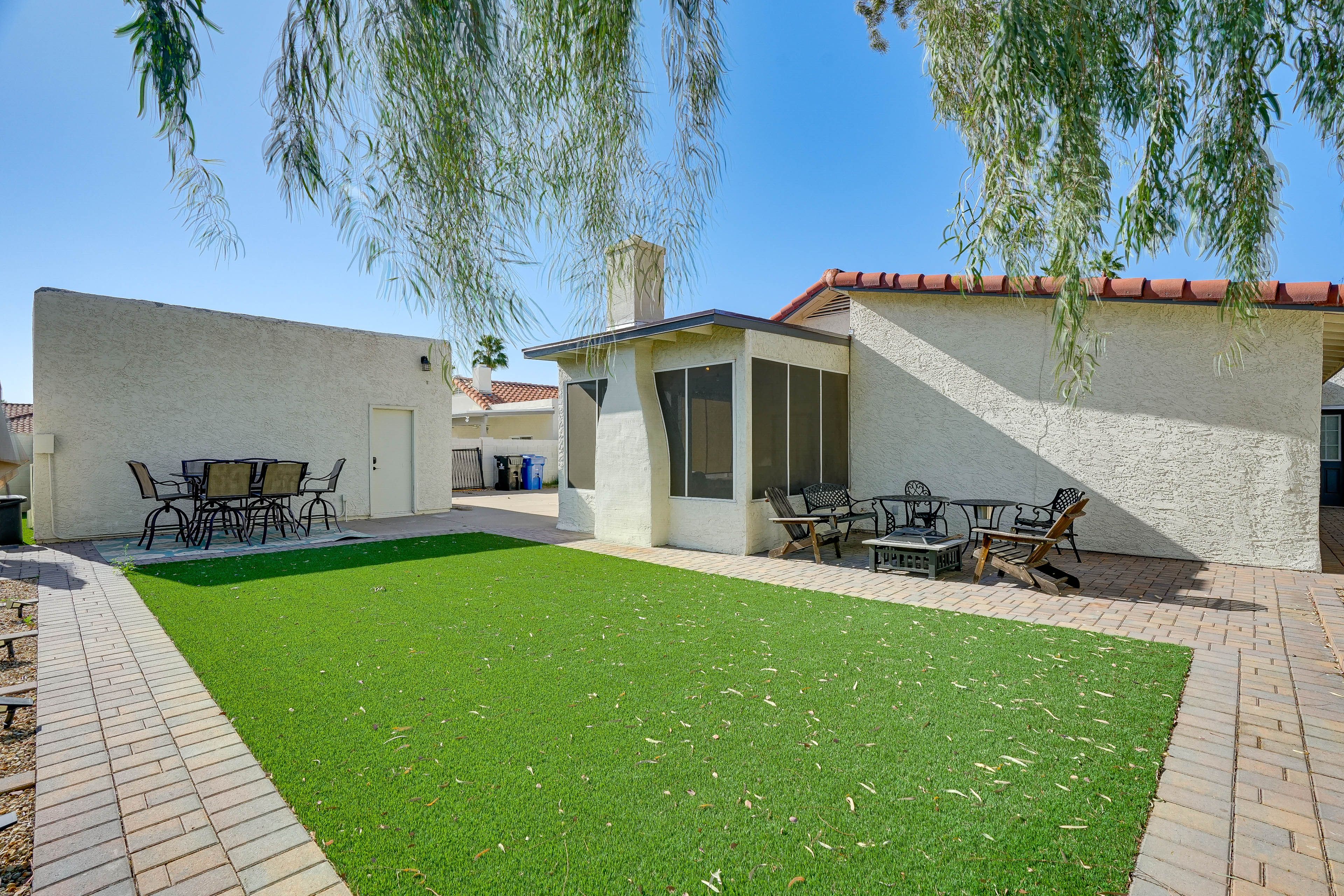 Fenced Backyard | Fire Pit Area | Gas Grill | Outdoor Dining Areas