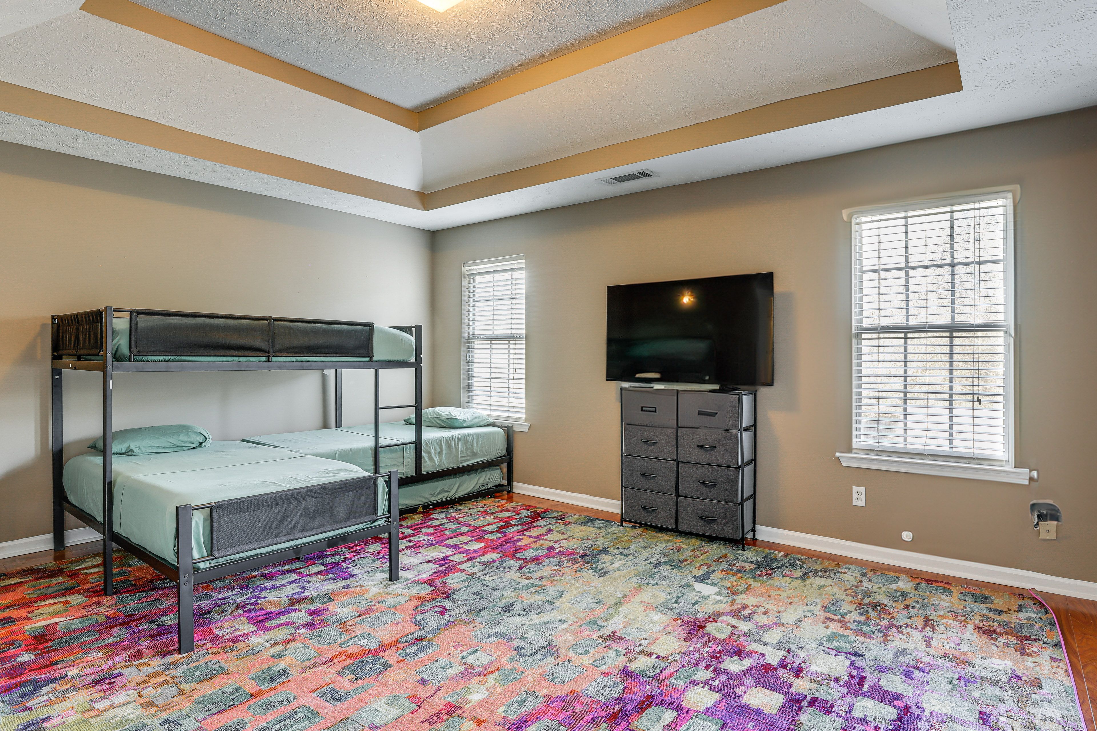 Bedroom 3 | 2nd Floor | Triple Full Bunk Bed w/ Full Trundle | Queen Bed