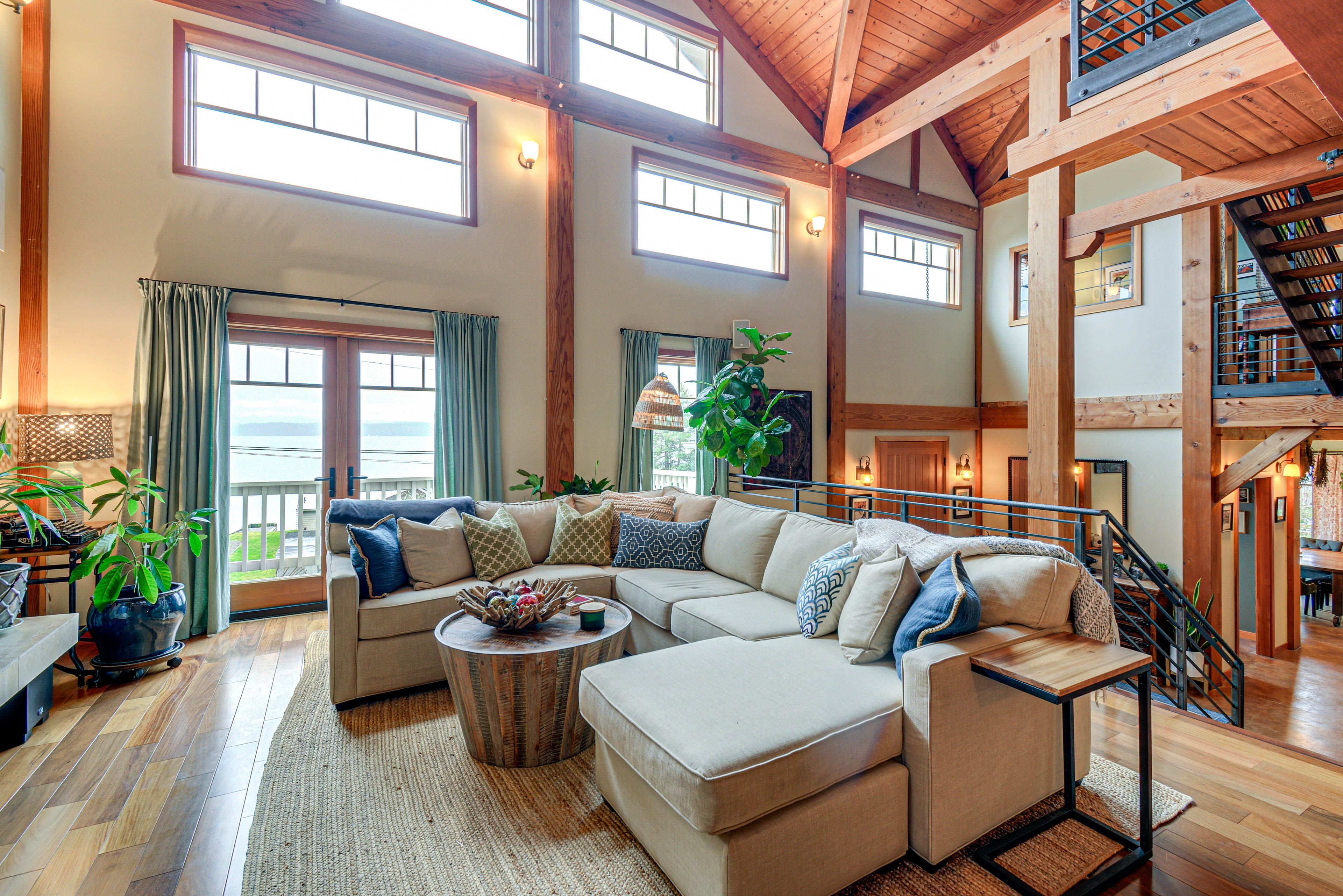 Living Area | Queen Sleeper Sofa | Smart TV | Decorative Fireplace | 2nd Floor
