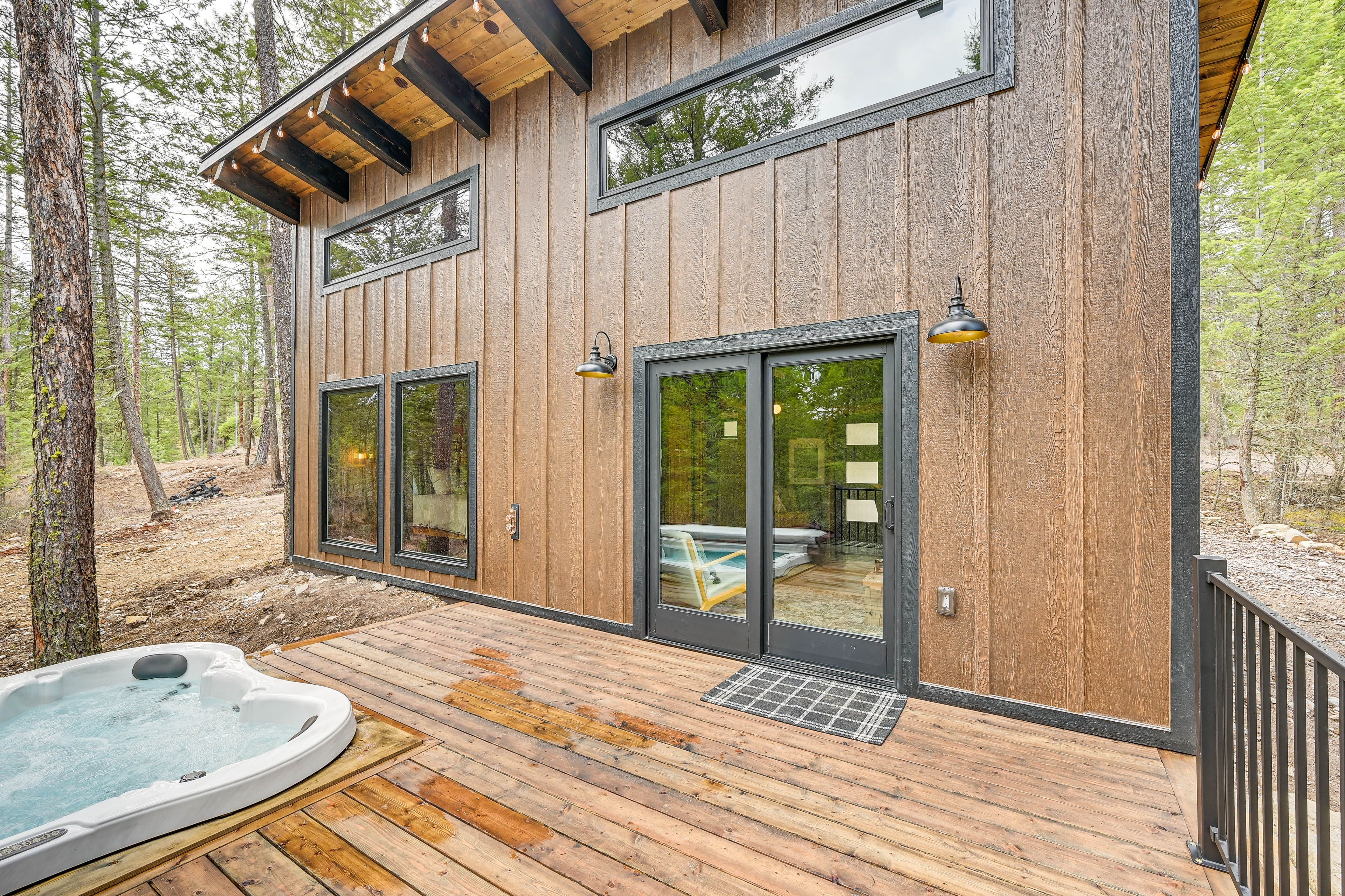 Deck | Private Hot Tub | Forest Views