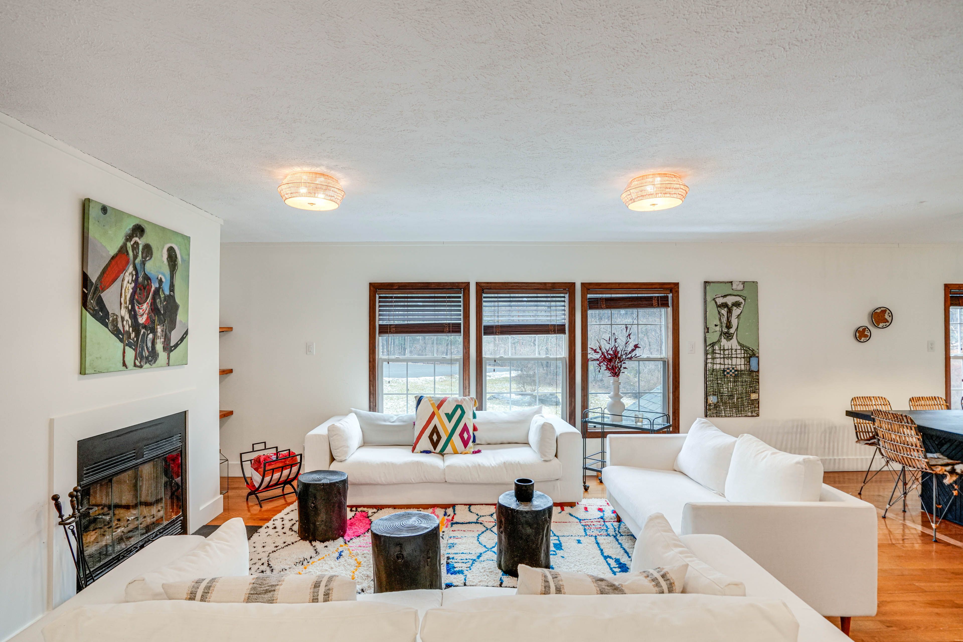 Living Room | Wood-Burning Fireplace | 2nd Floor