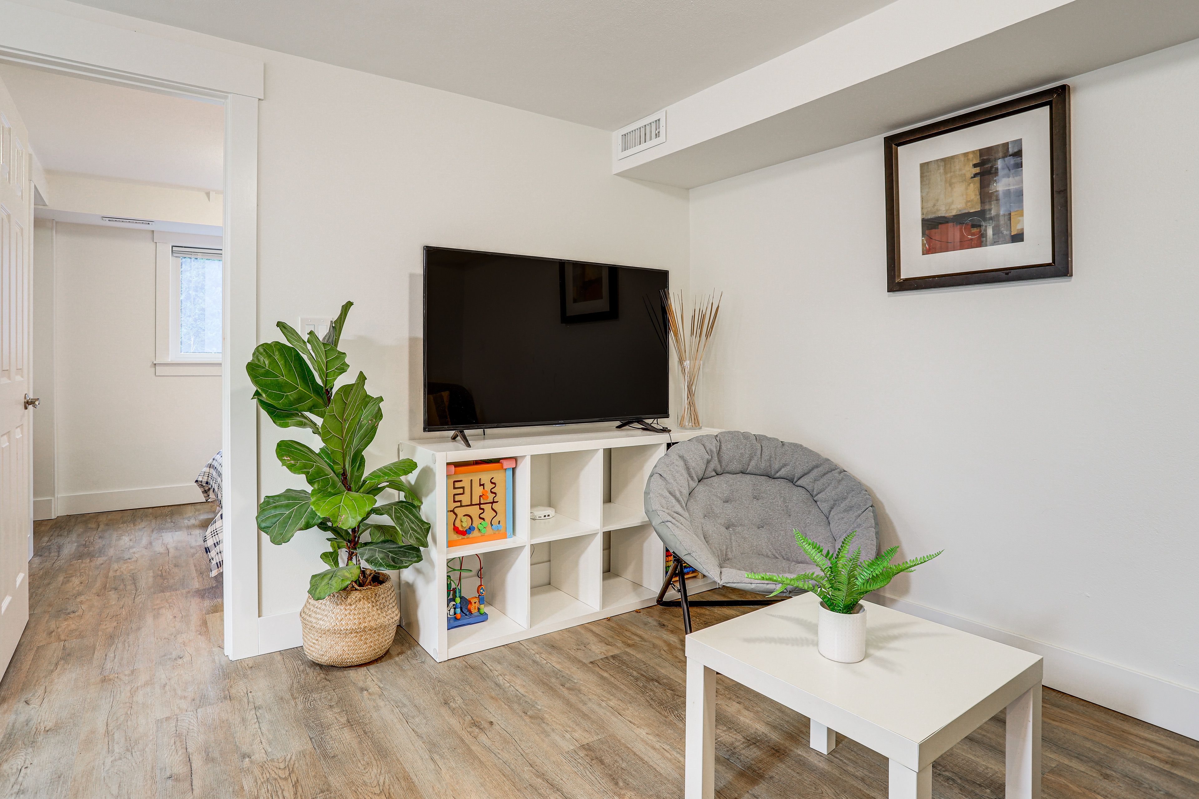 Living Room | Futon | Smart TV | Kids' Books & Toys