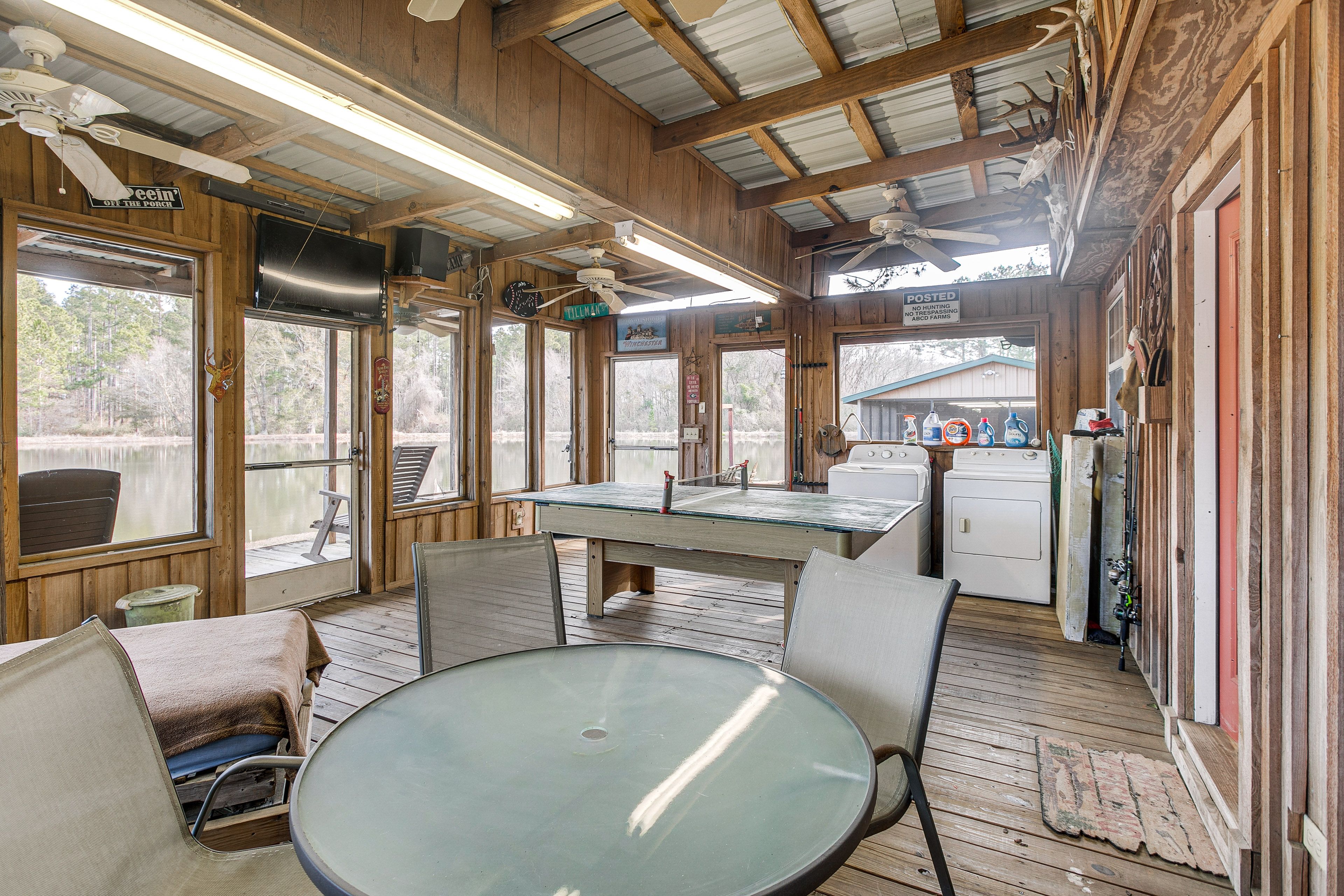 Screened Porch | Ping Pong Table | Washer + Dryer