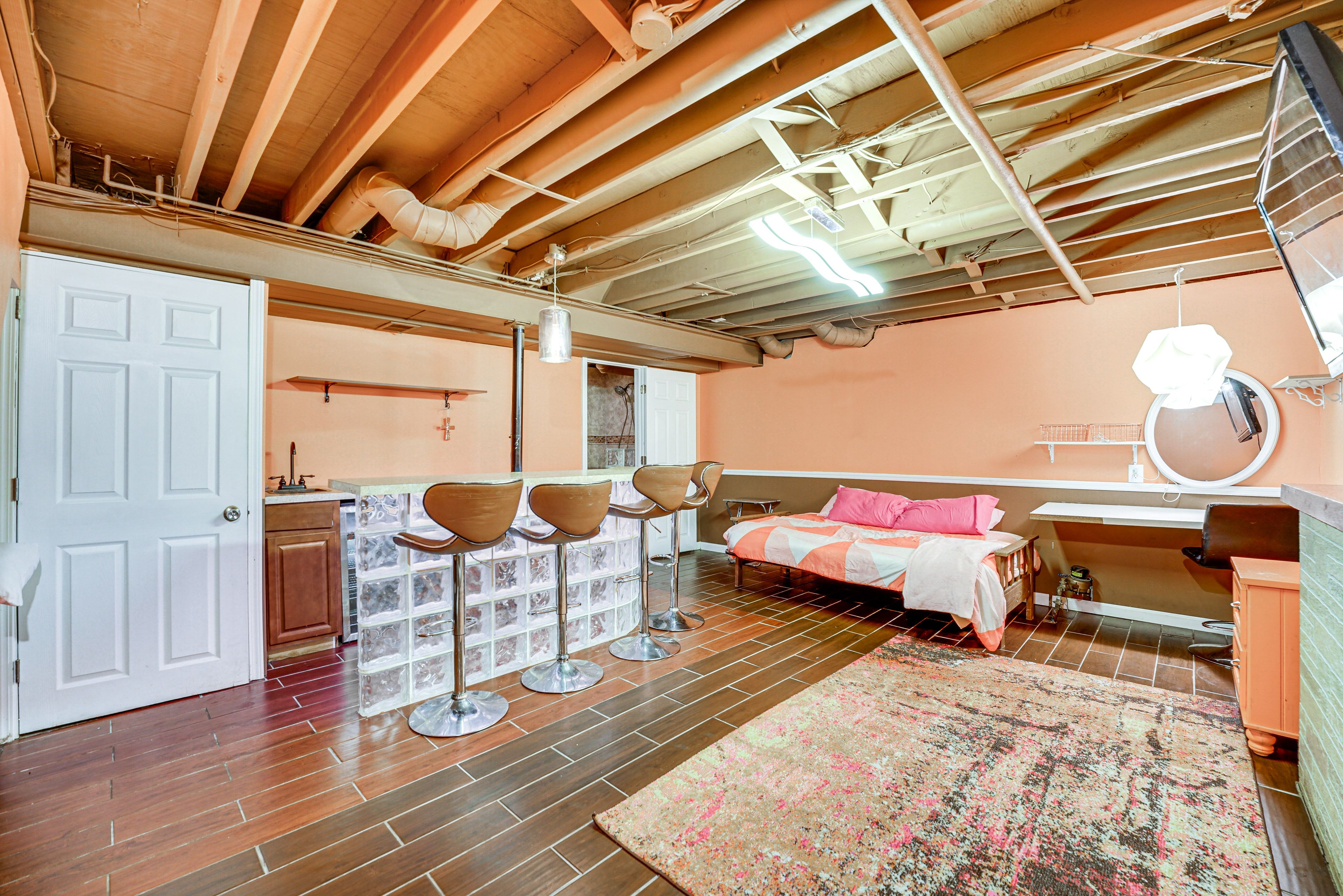 Bedroom 3 (Basement) | Twin Bed | Full Futon | Lower Level