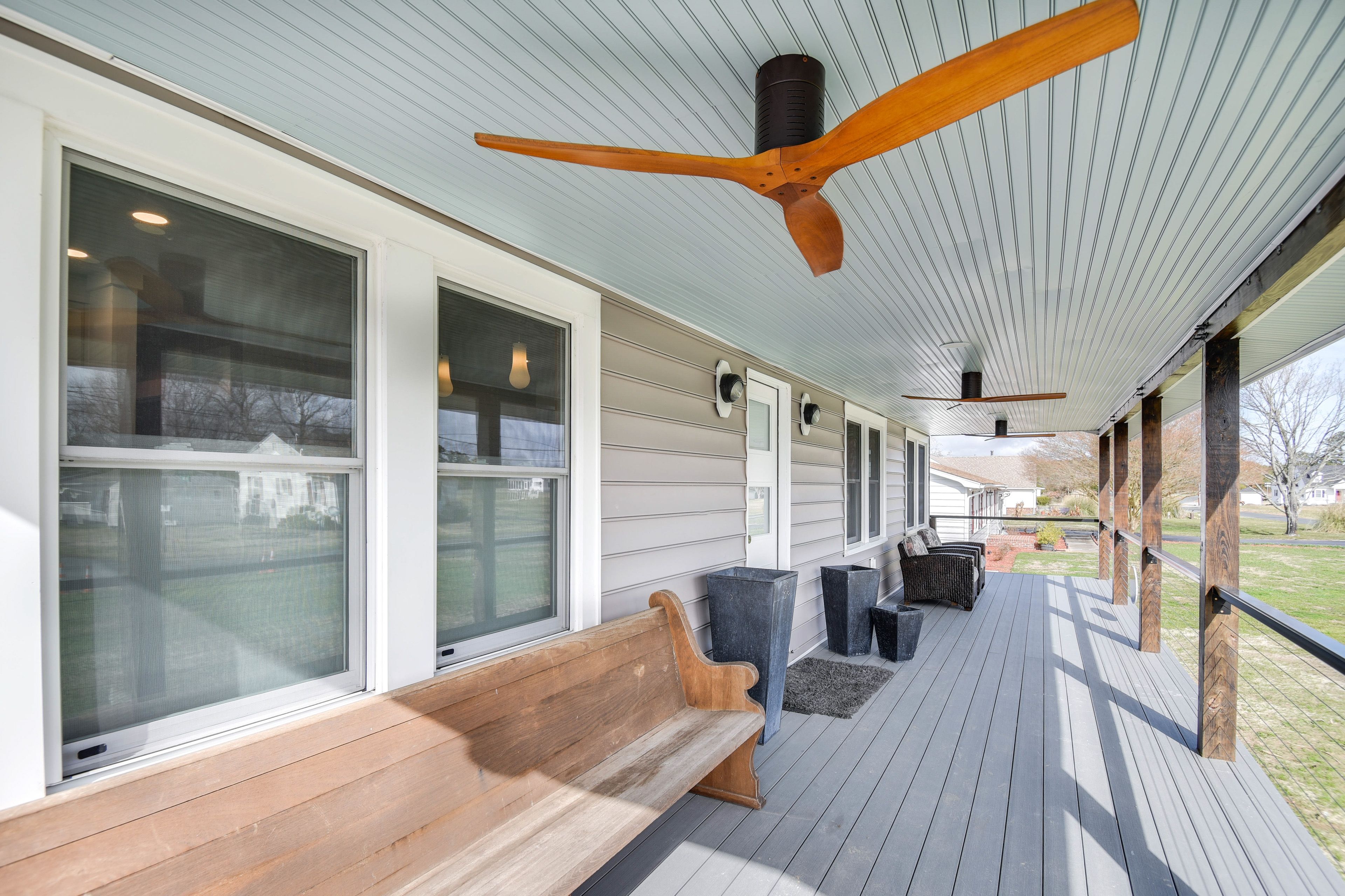 Covered Porch | Entryway | Outdoor Seating | Ceiling Fans