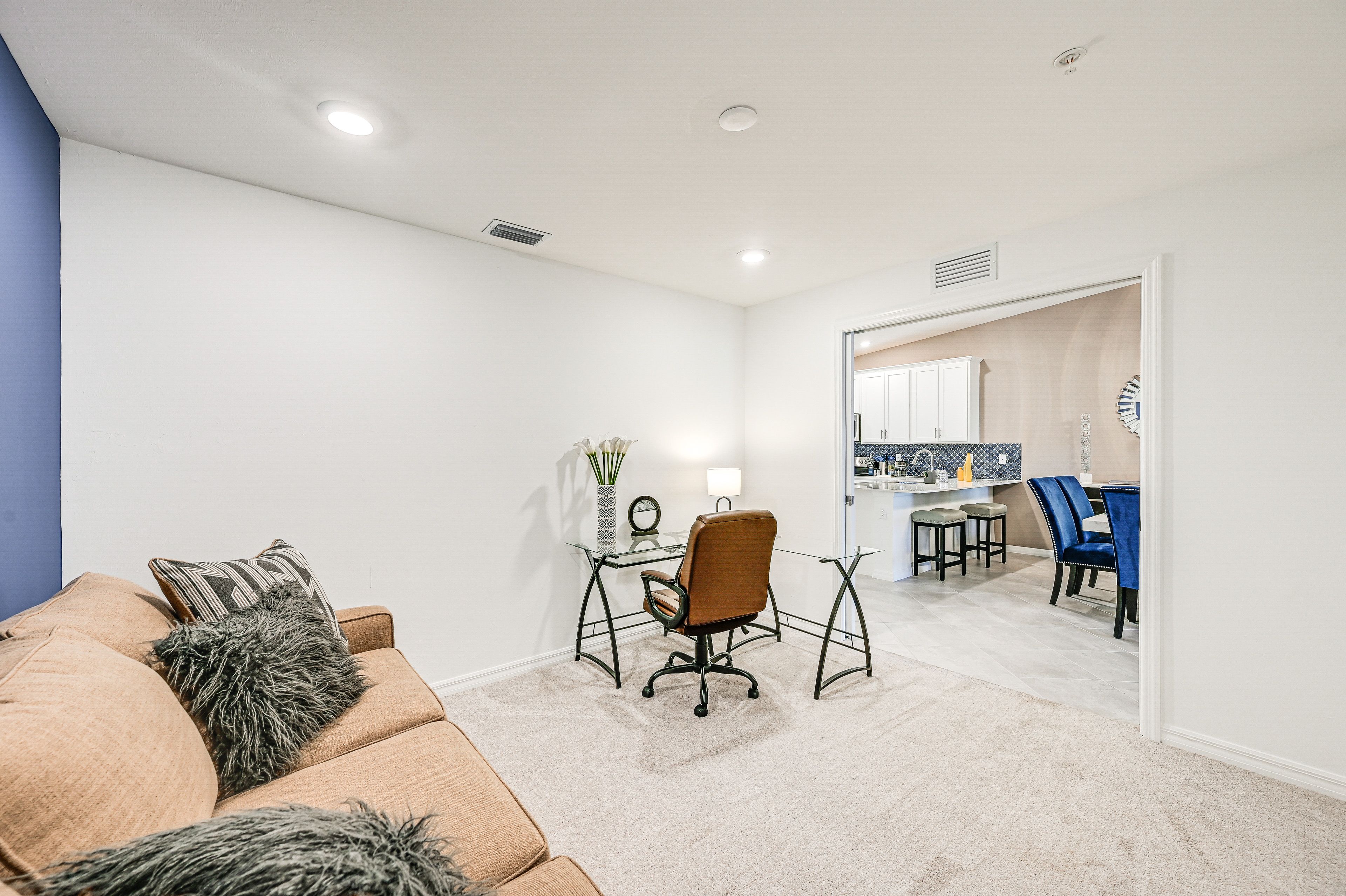 Den | Full Sleeper Sofa | Laptop-Friendly Workspace