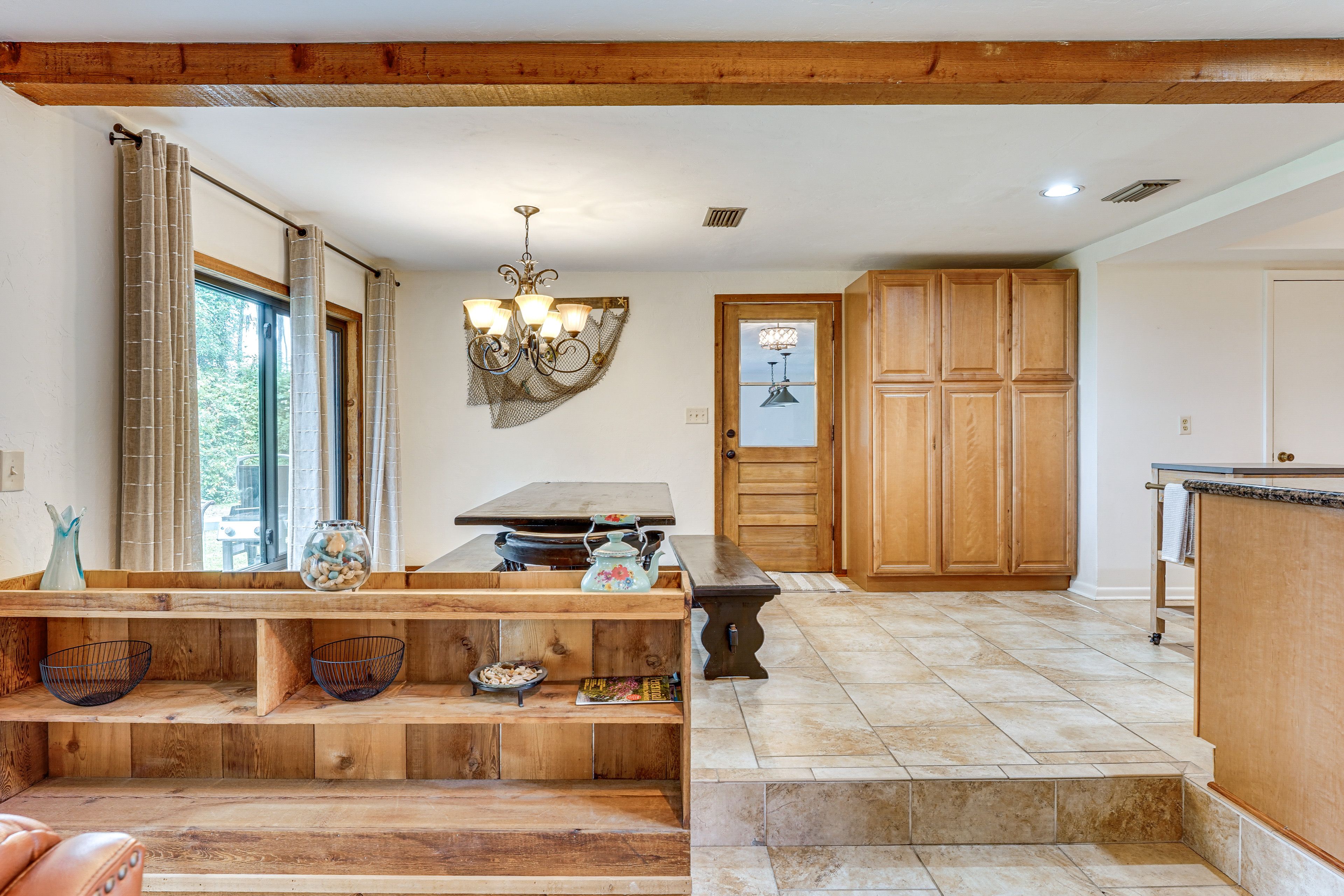 Dining Area & Kitchen | Step Required to Access