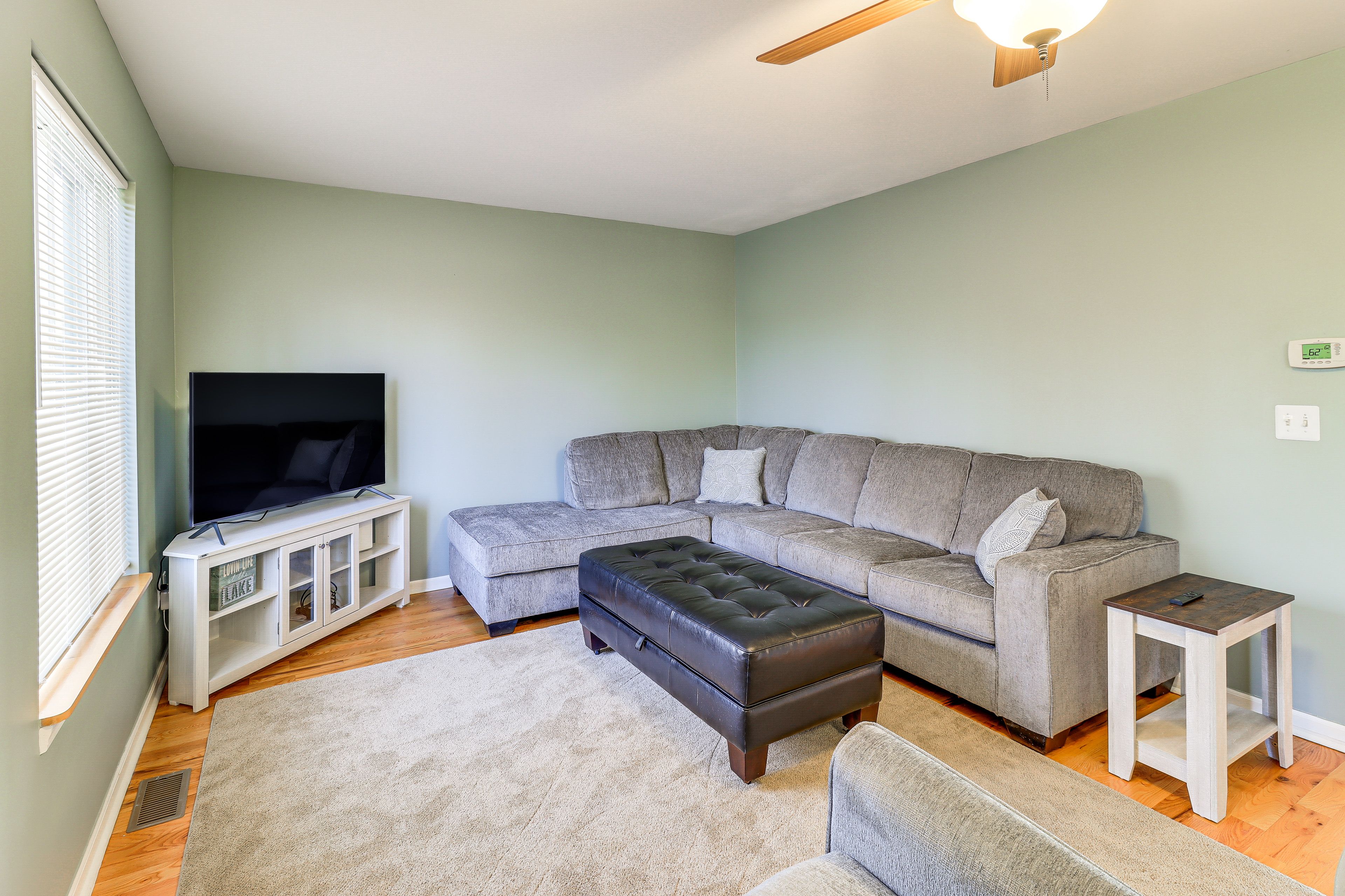Living Room | Full Sleeper Sofa | Central Air Conditioning & Heating | 1st Floor