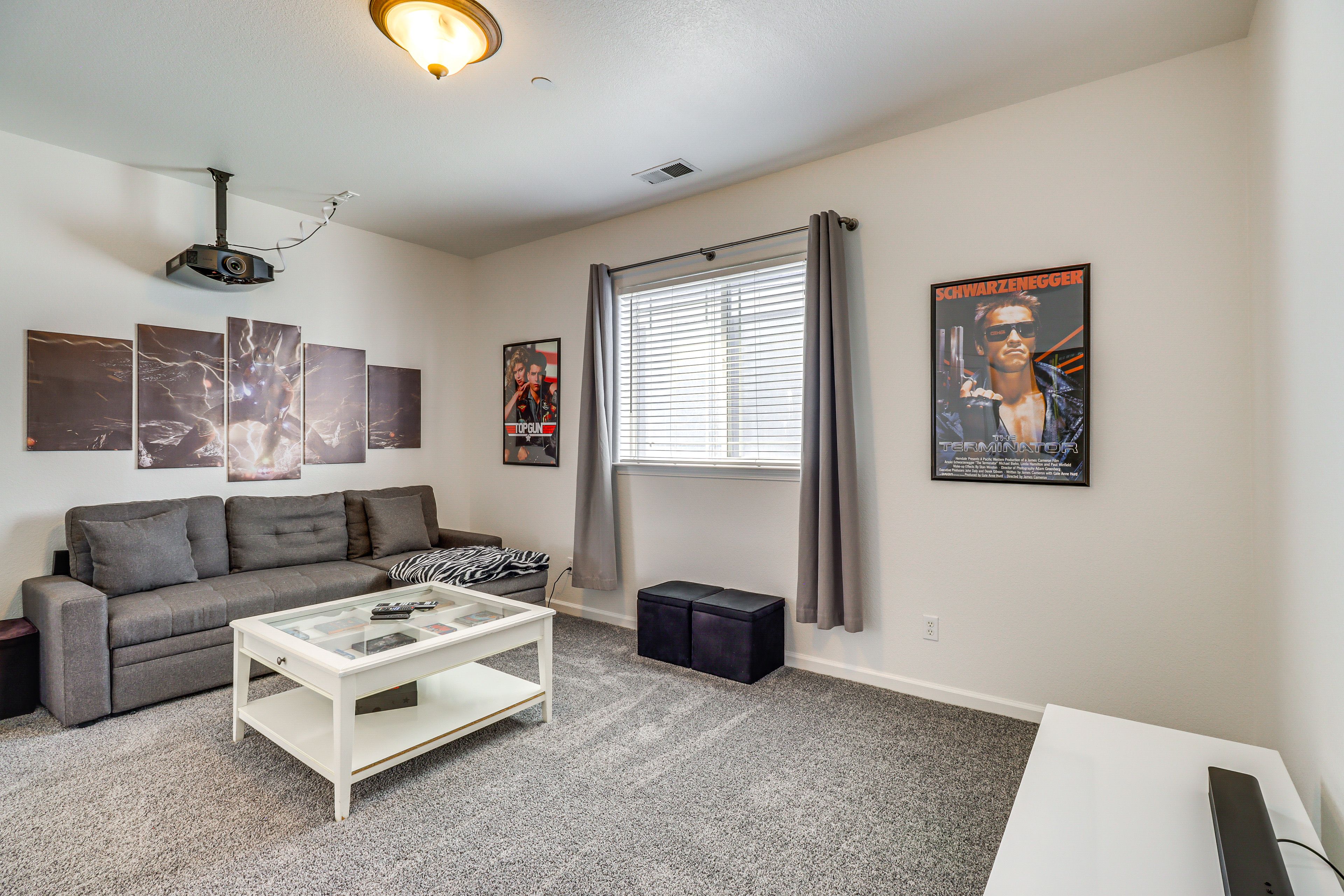 Theater Room | 2nd Floor | Sleeper Sofa | Projector