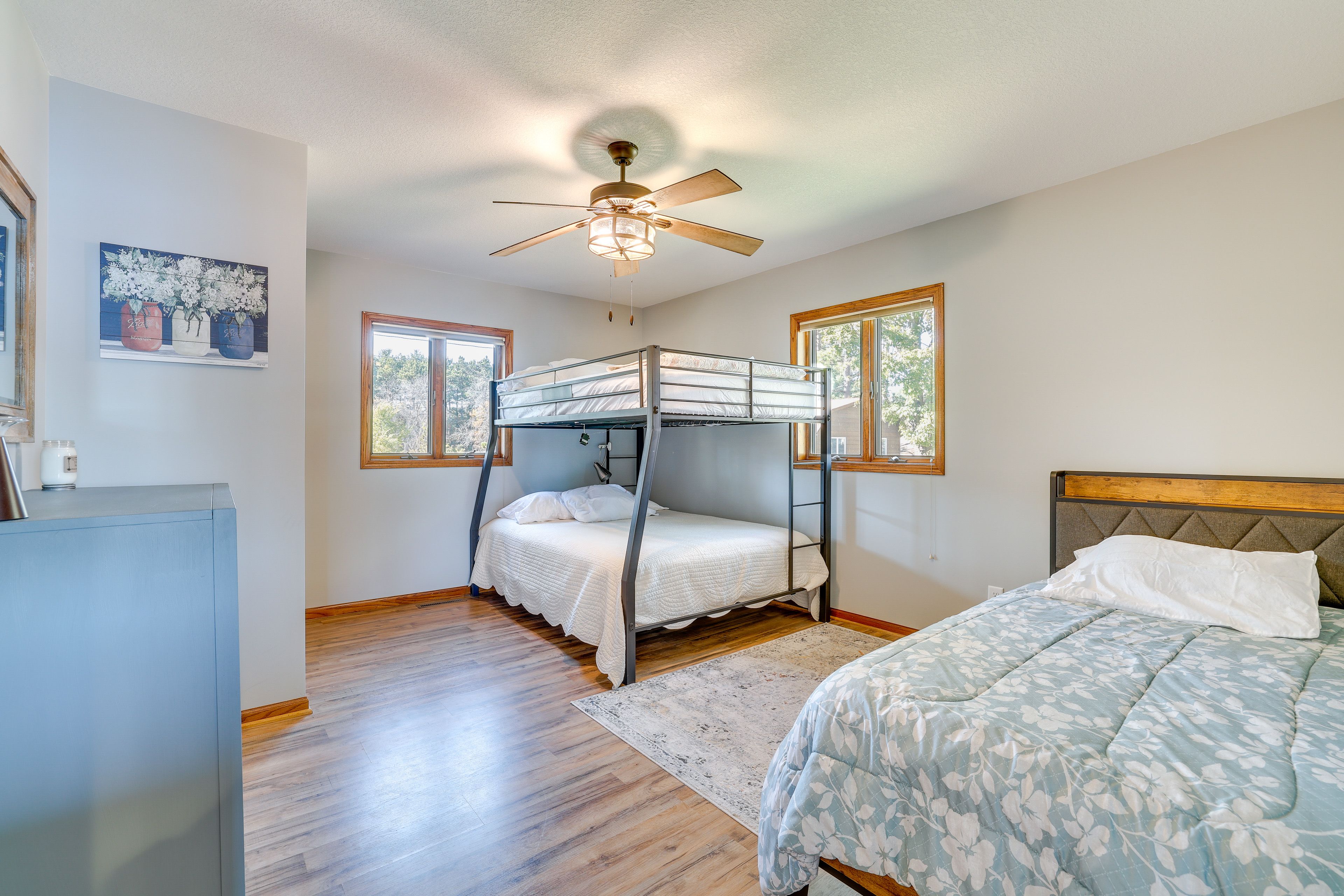 Bedroom 2 | Queen Bed | Twin/Full Bunk Bed | 1st Floor