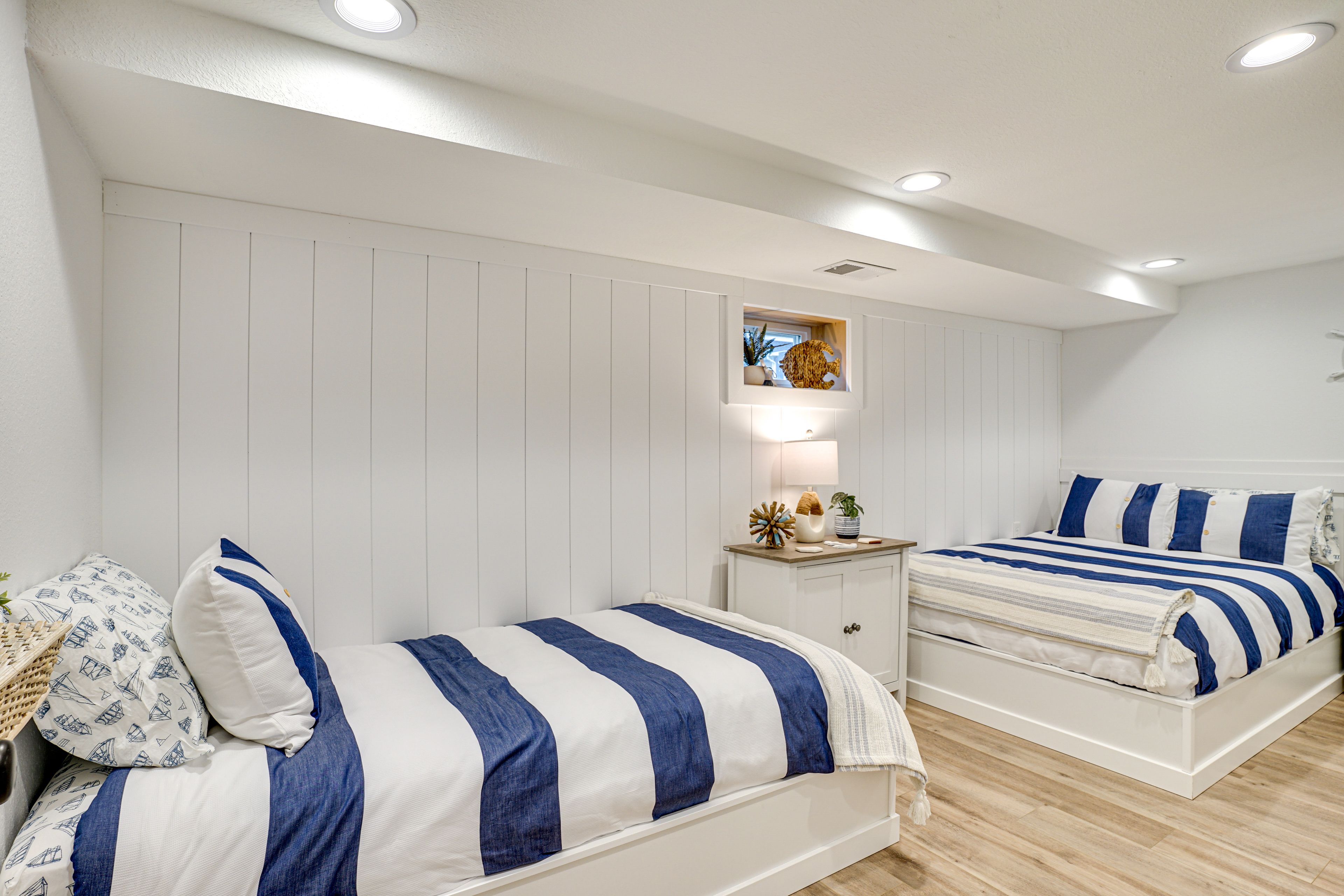 Bedroom 1 | Twin Bed | Full Bed | Linens Provided | 1st Floor